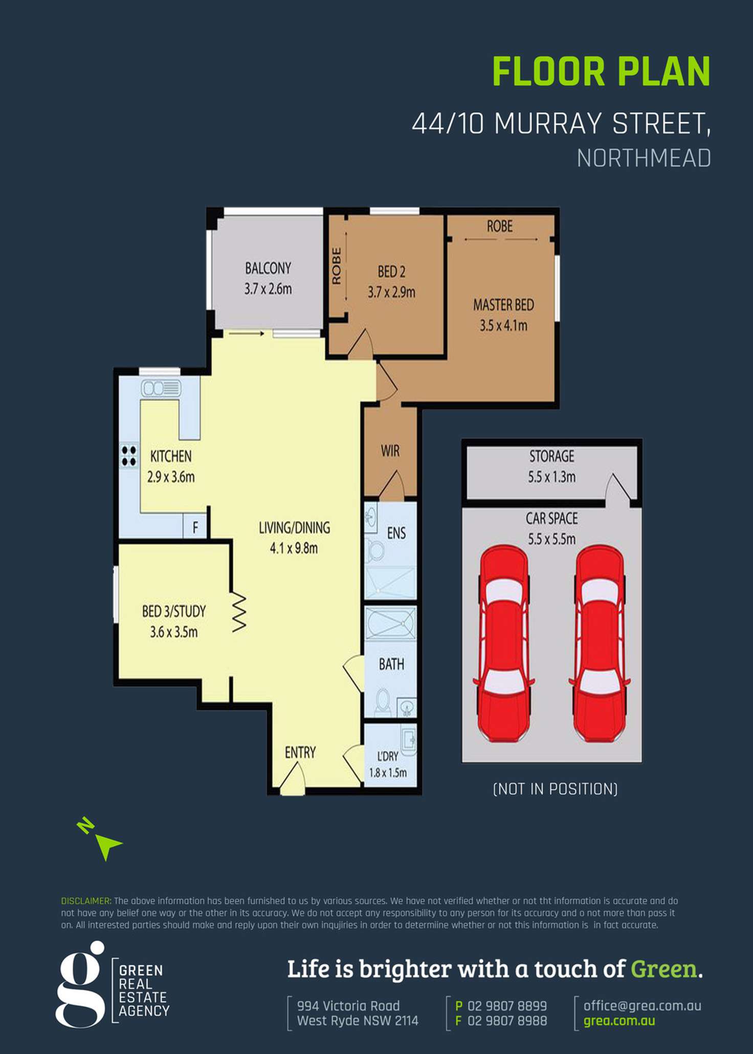 Floorplan of Homely unit listing, 44/10 Murray Street, Northmead NSW 2152