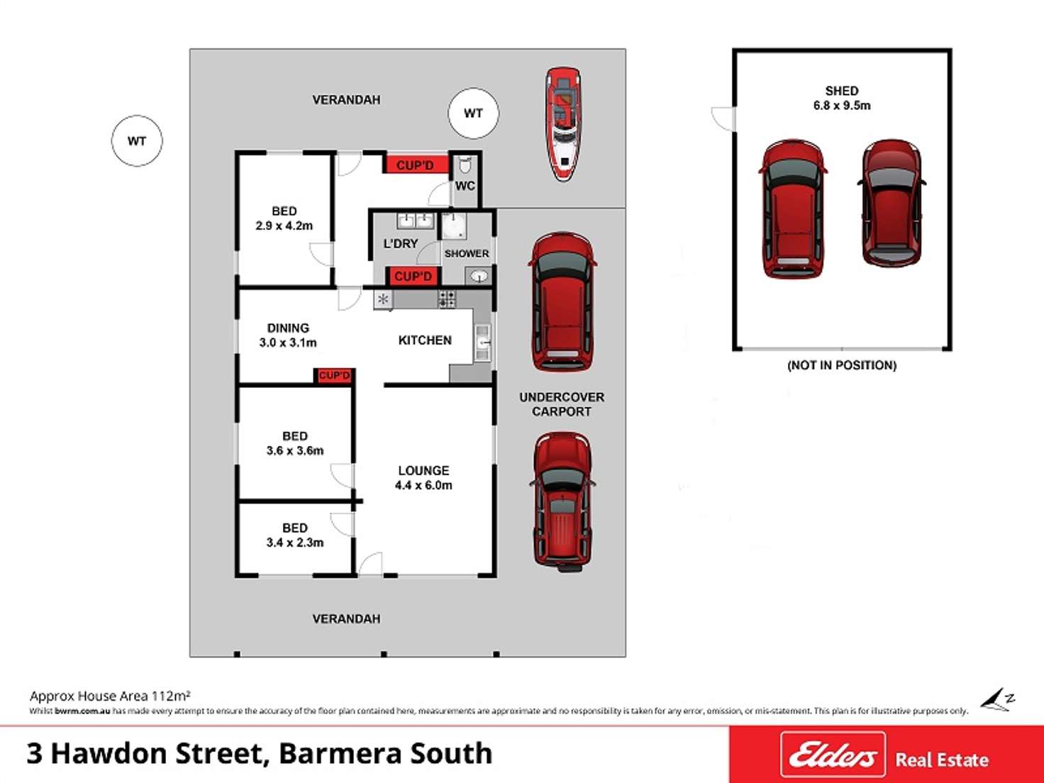 Floorplan of Homely house listing, 3 Hawdon Street, Barmera SA 5345