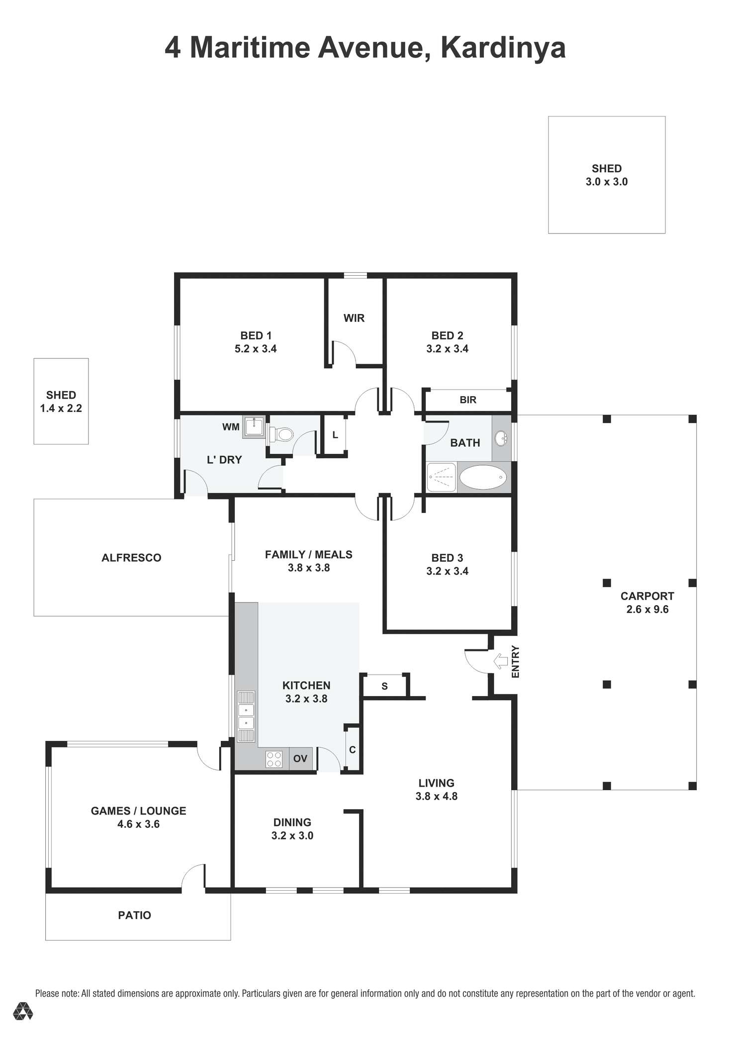 Floorplan of Homely house listing, 4 Maritime Avenue, Kardinya WA 6163