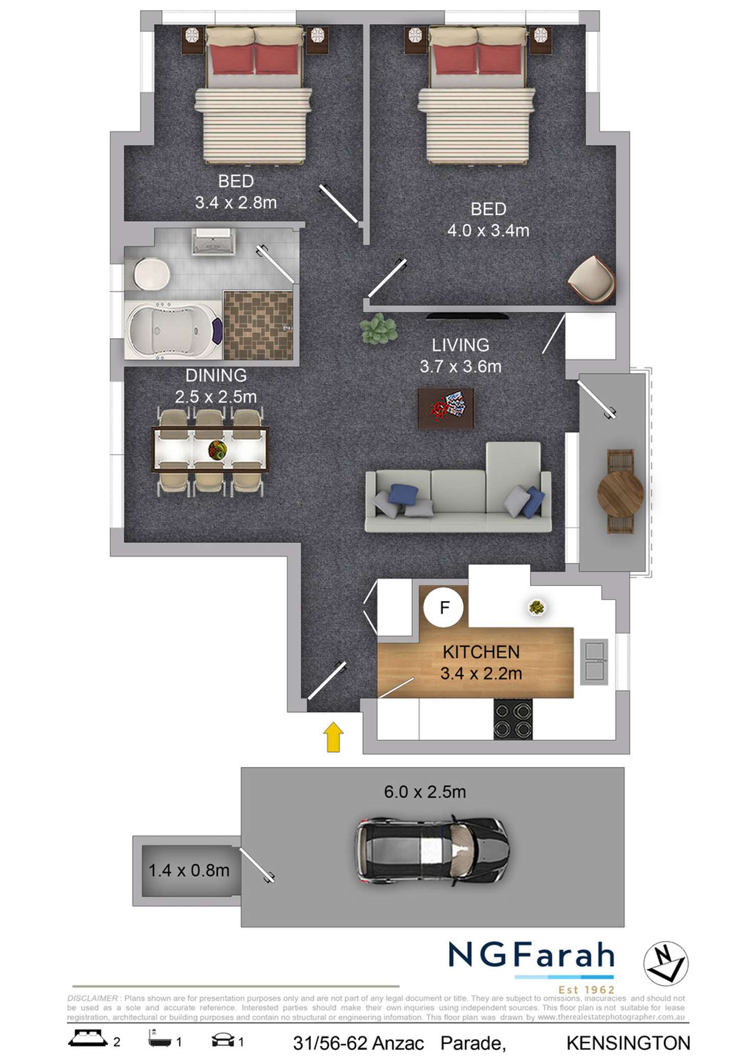 Floorplan of Homely apartment listing, 31/56-62 Anzac Parade, Kensington NSW 2033
