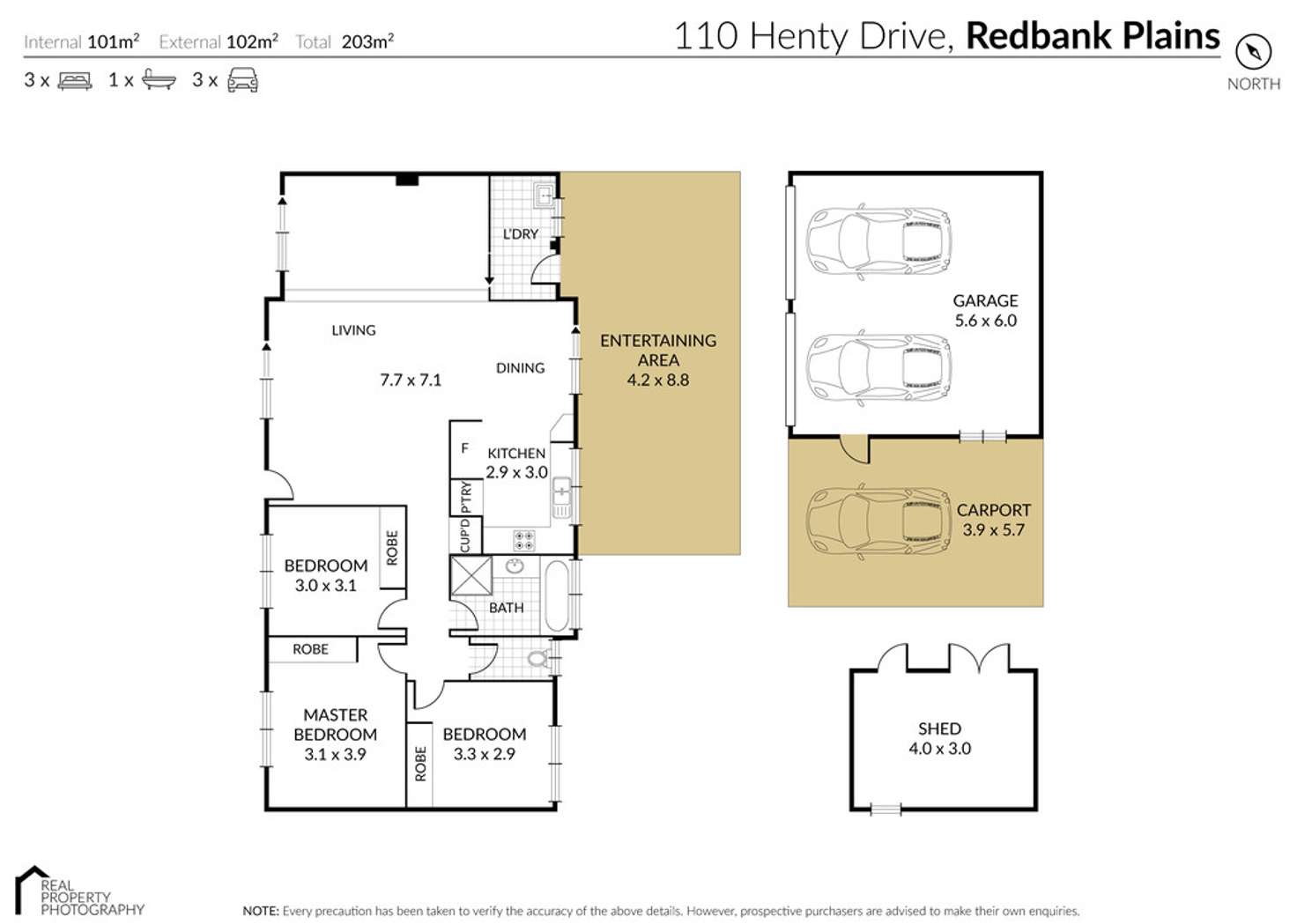 Floorplan of Homely house listing, 110 Henty Drive, Redbank Plains QLD 4301