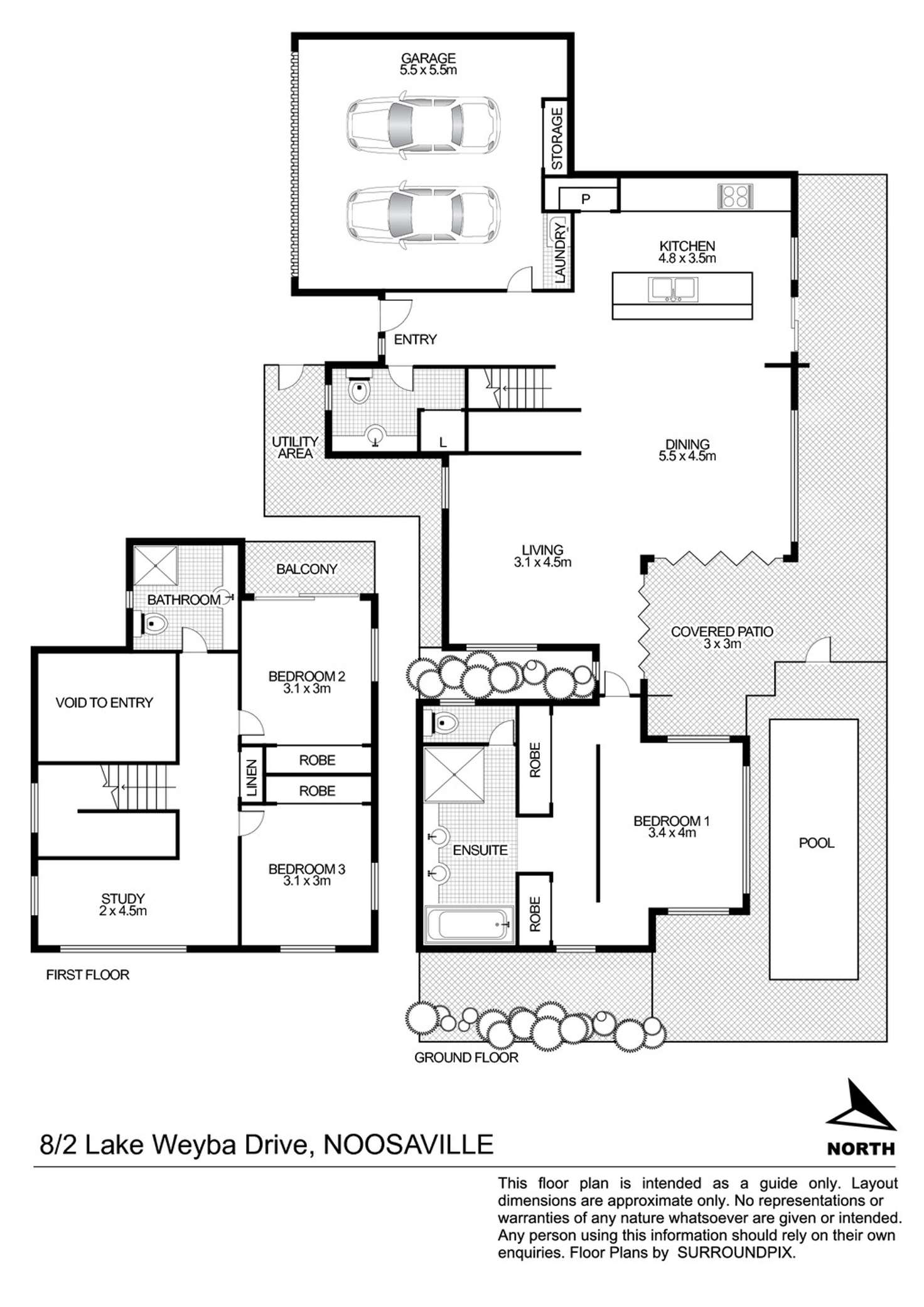 Floorplan of Homely townhouse listing, 8/2 Lake Weyba Drive, Noosaville QLD 4566