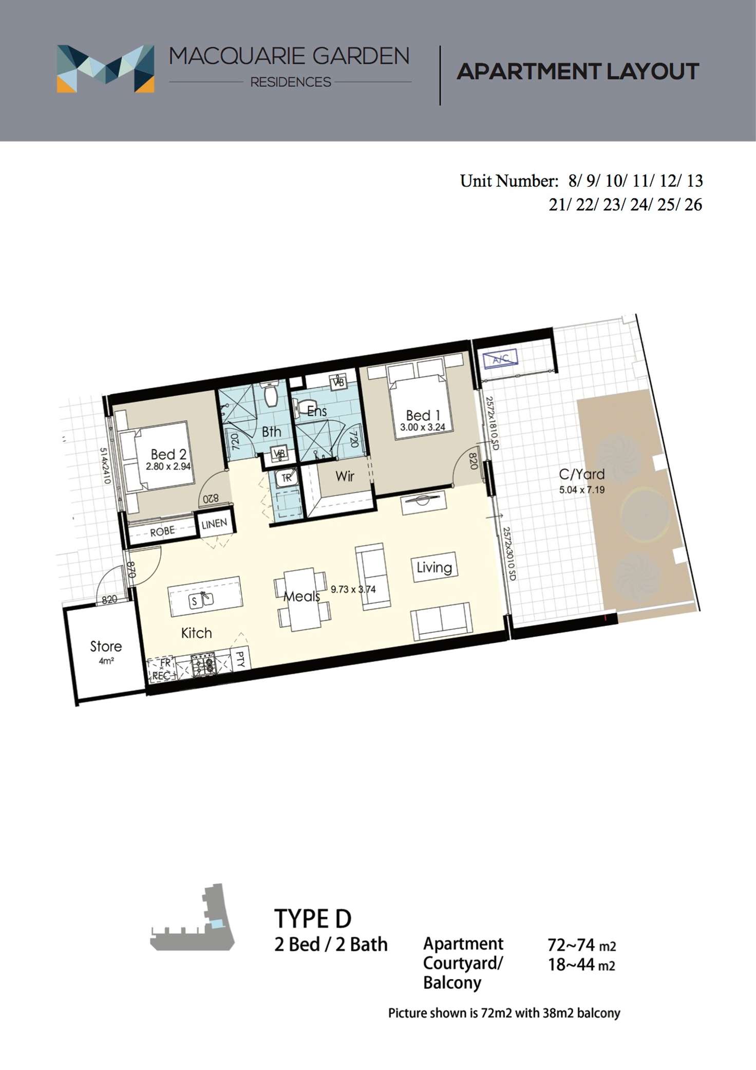 Floorplan of Homely unit listing, 2/2 Cooli Street, Hammond Park WA 6164