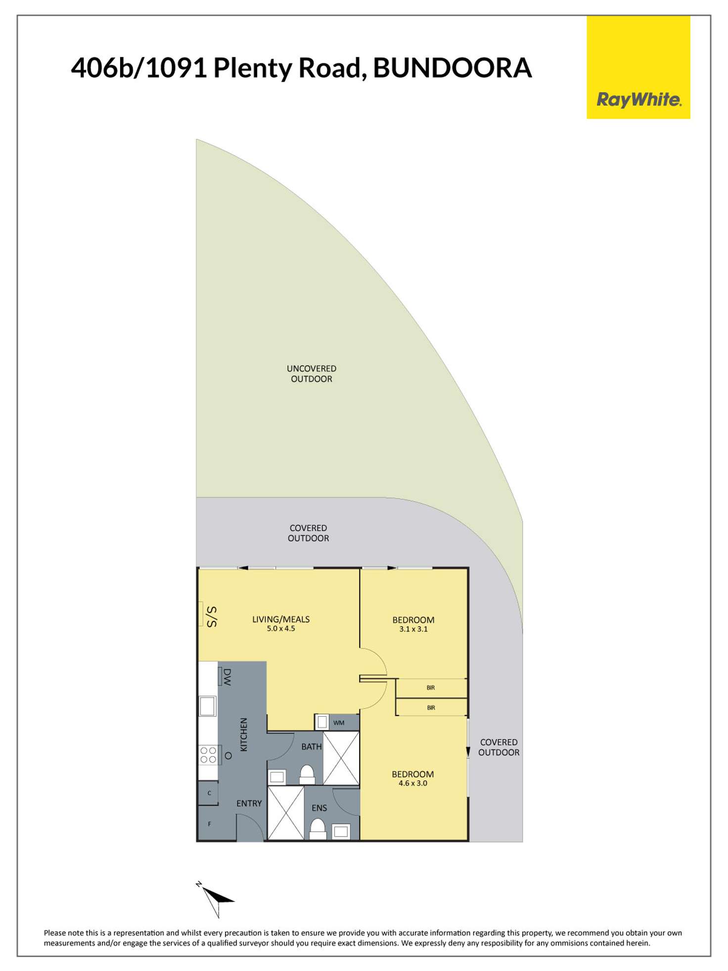 Floorplan of Homely apartment listing, 406B/1091 Plenty Road, Bundoora VIC 3083