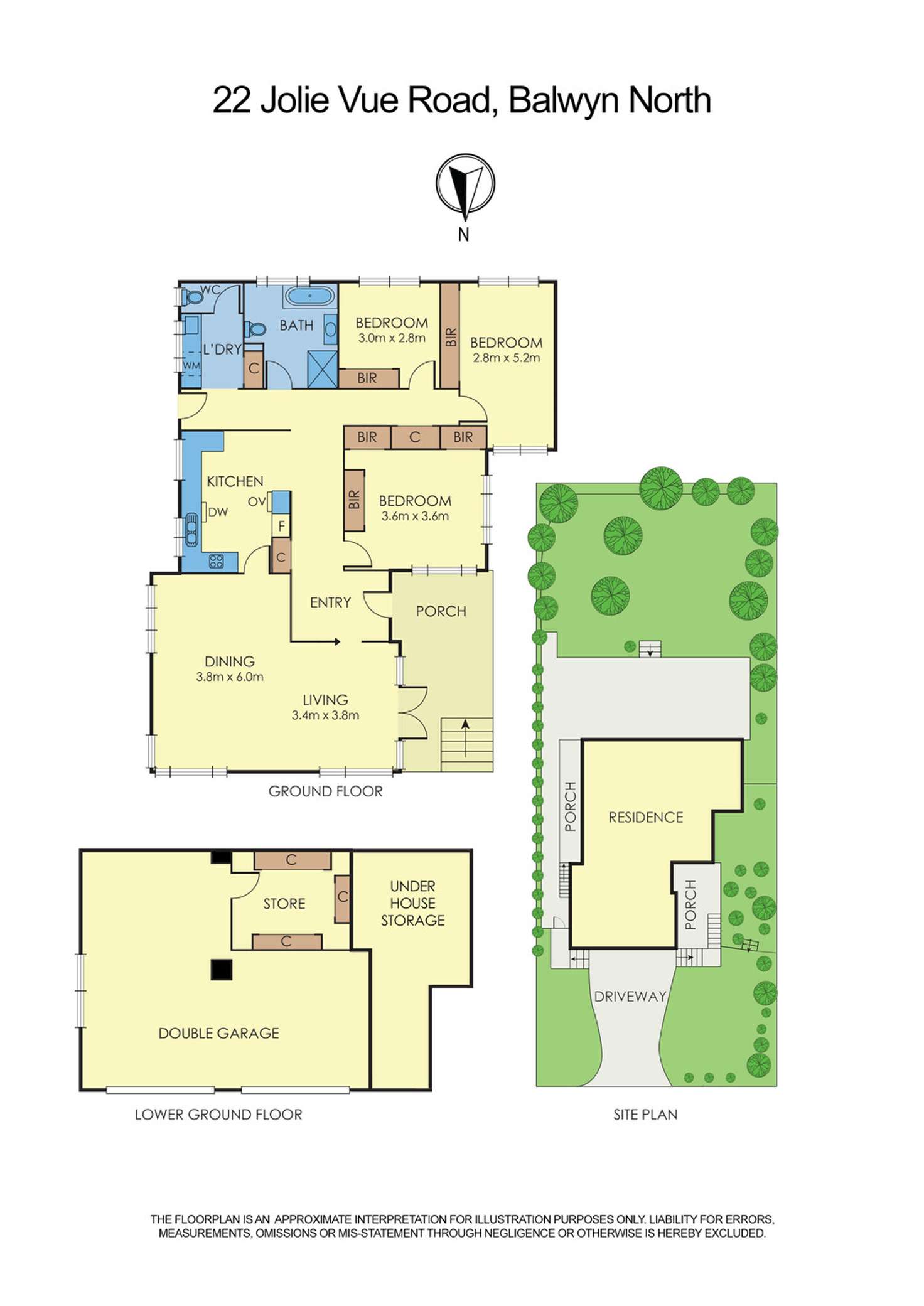 Floorplan of Homely house listing, 22 Jolie Vue Road, Balwyn North VIC 3104