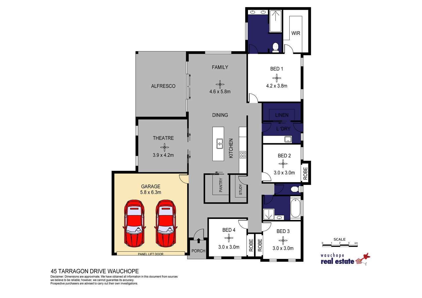 Floorplan of Homely house listing, 45 Tarragon Drive, Wauchope NSW 2446