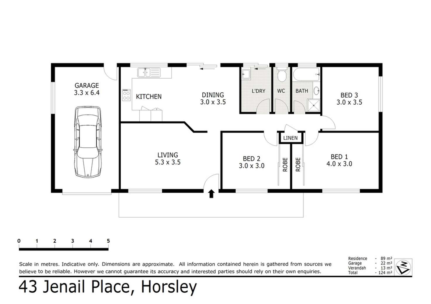 Floorplan of Homely house listing, 43 Jenail Place, Horsley NSW 2530