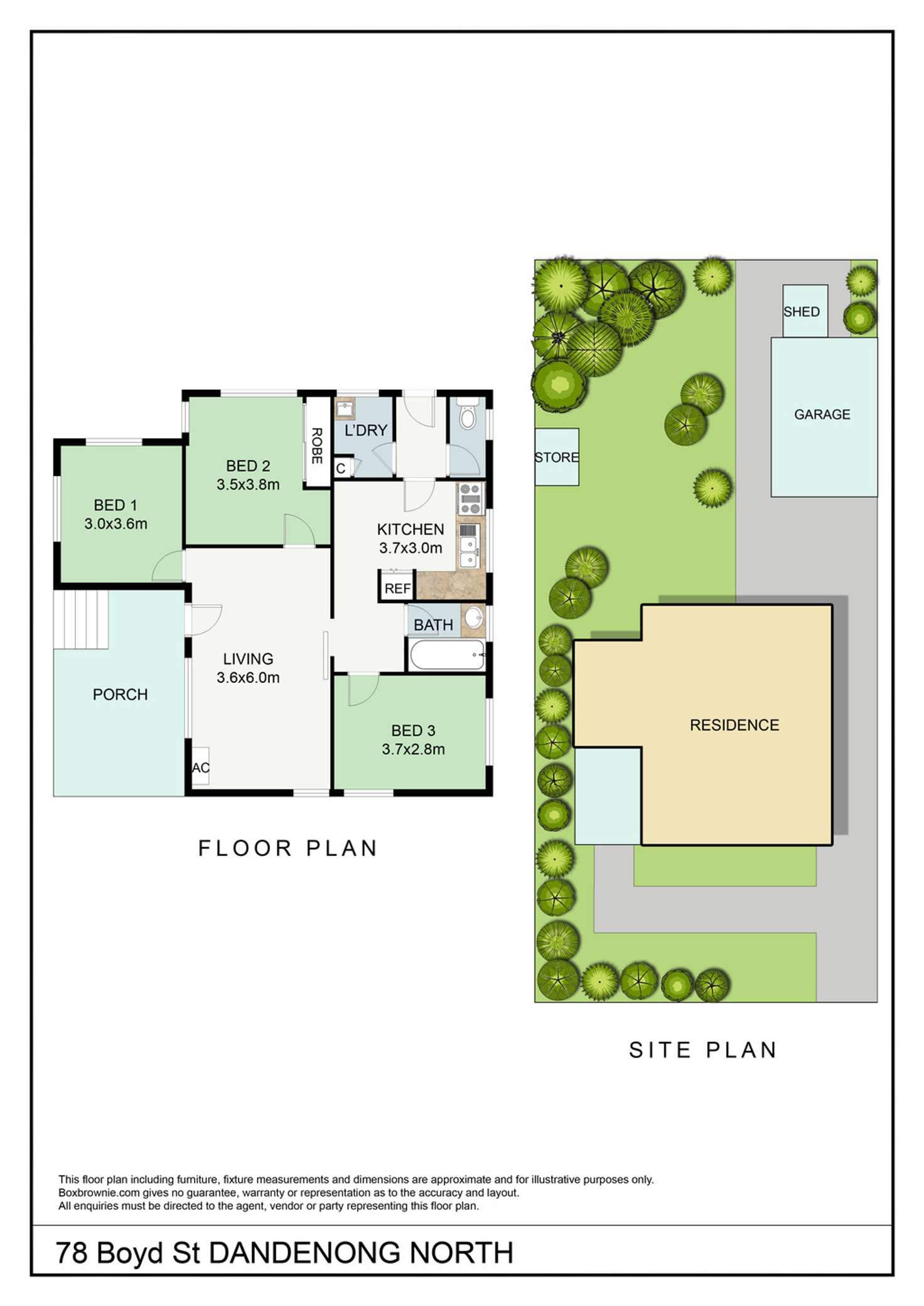 Floorplan of Homely house listing, 78 Boyd Street, Dandenong North VIC 3175