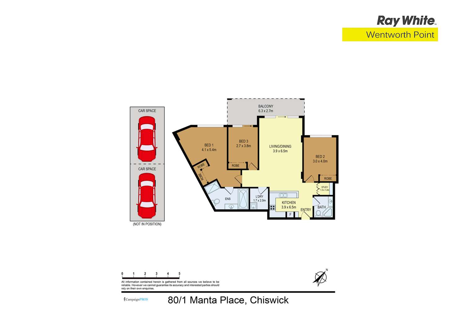 Floorplan of Homely apartment listing, 80/1 Manta Place, Chiswick NSW 2046