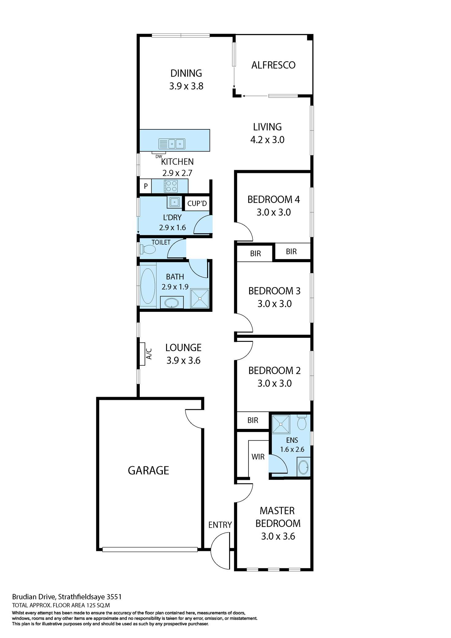 Floorplan of Homely house listing, 22 Brudian Drive, Strathfieldsaye VIC 3551