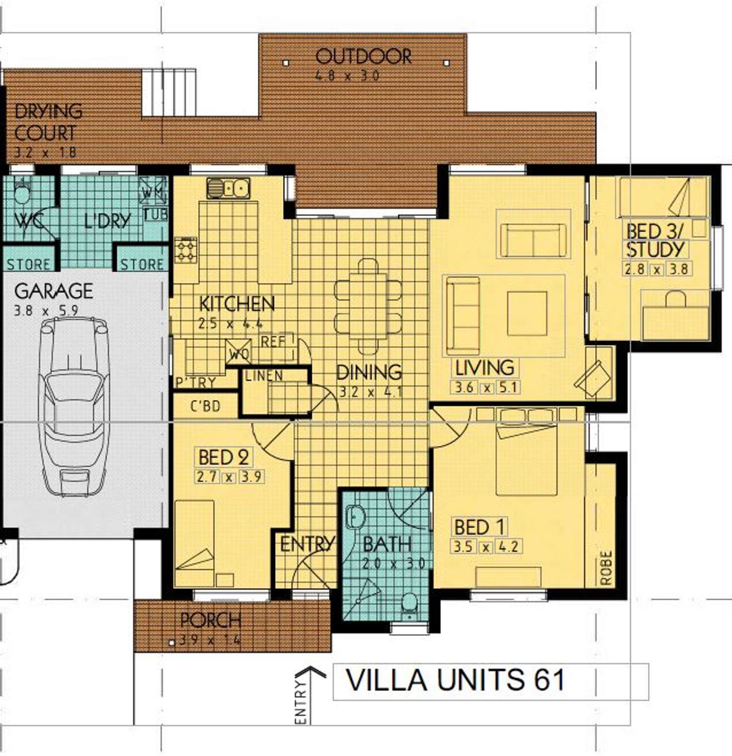 Floorplan of Homely house listing, 61/119 Sugarwood St, Moggill QLD 4070