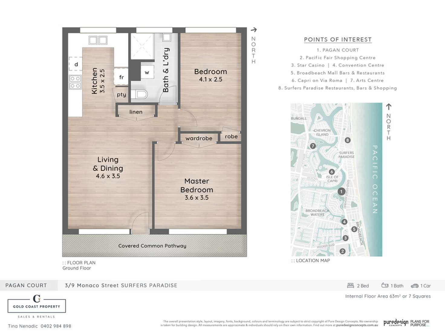 Floorplan of Homely unit listing, 3/9 Monaco Street, Surfers Paradise QLD 4217