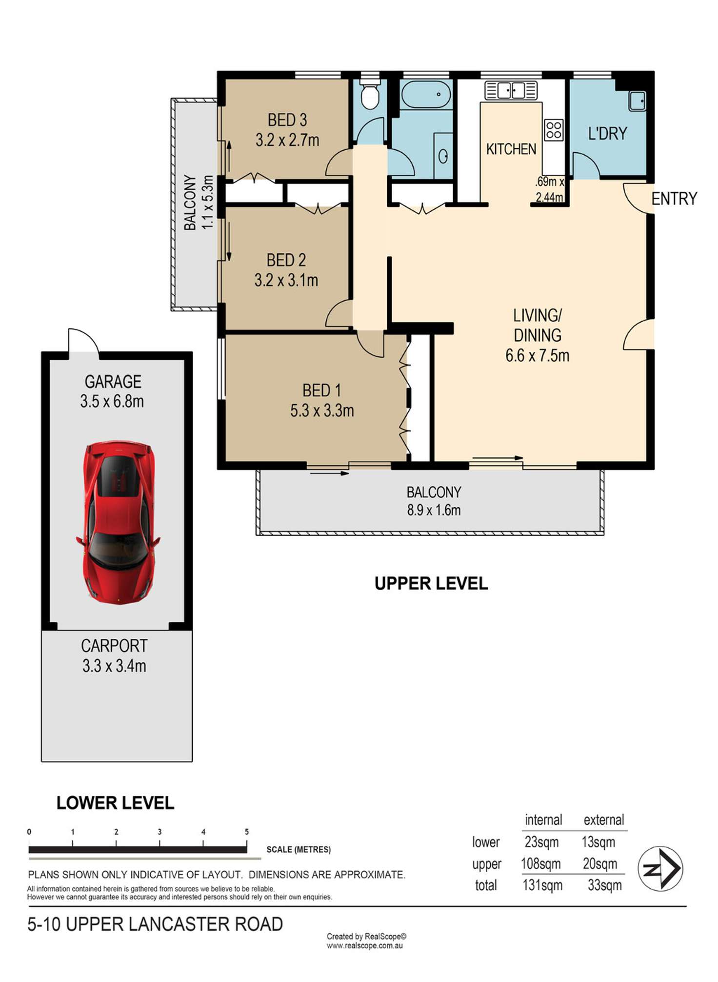 Floorplan of Homely apartment listing, 5/10 Upper Lancaster Road, Ascot QLD 4007