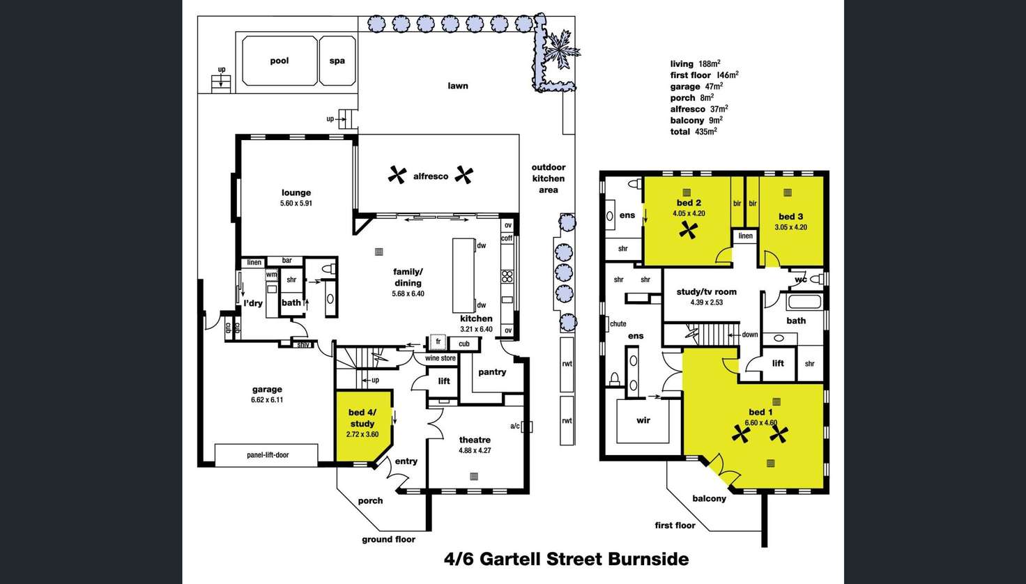 Floorplan of Homely house listing, 4/6 Gartrell Street, Burnside SA 5066