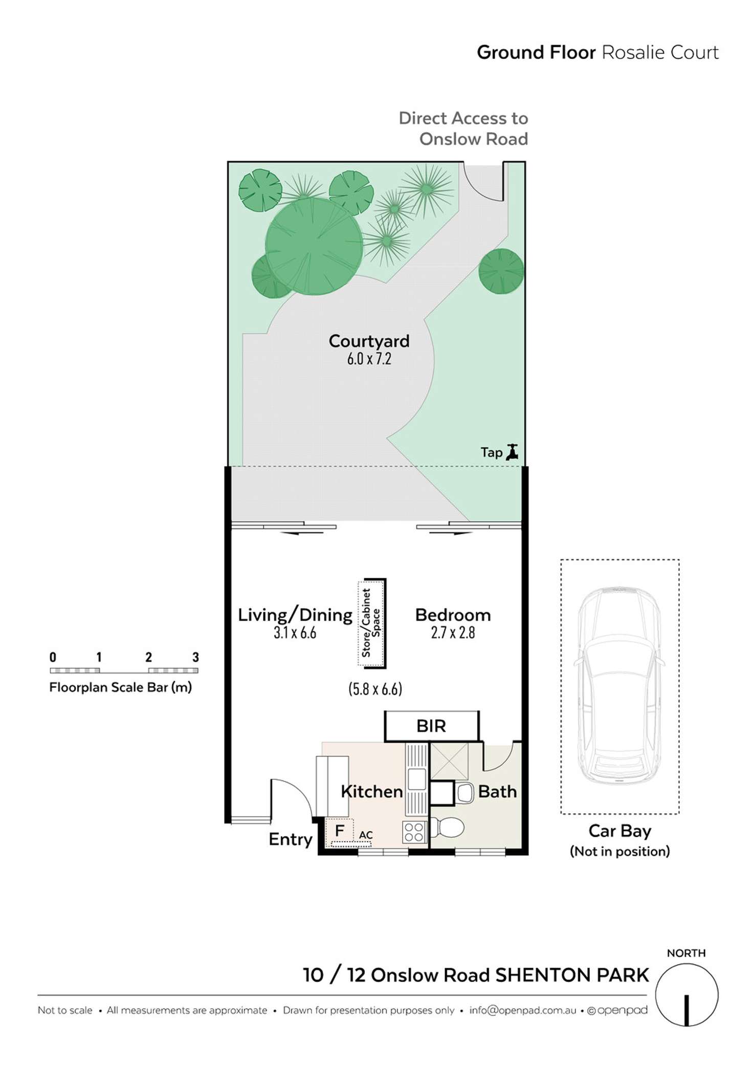 Floorplan of Homely unit listing, 10/12 Onslow Road, Shenton Park WA 6008