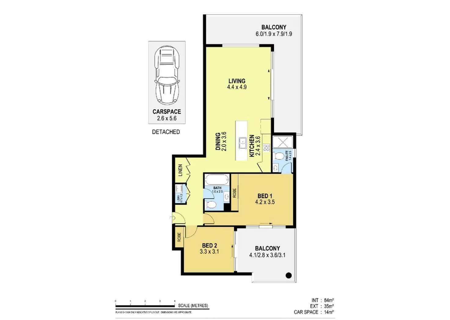 Floorplan of Homely apartment listing, 504/51 Crown Street, Wollongong NSW 2500