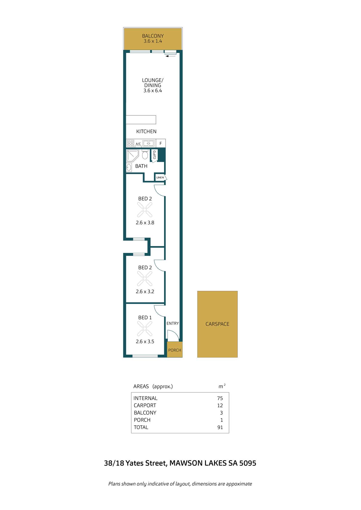 Floorplan of Homely house listing, 38/13 Yates Street, Mawson Lakes SA 5095
