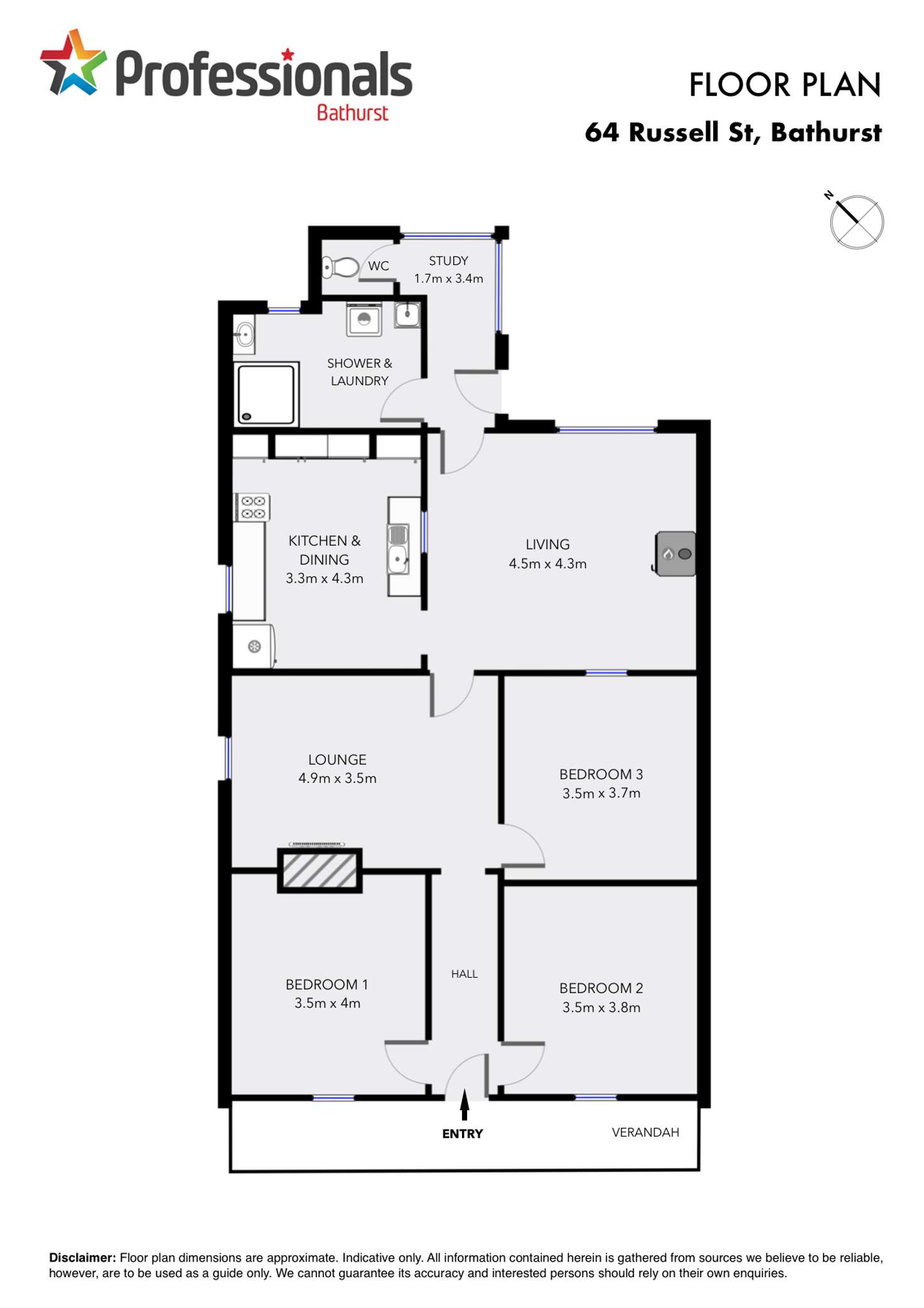 Floorplan of Homely house listing, 64 Russell Street, Bathurst NSW 2795