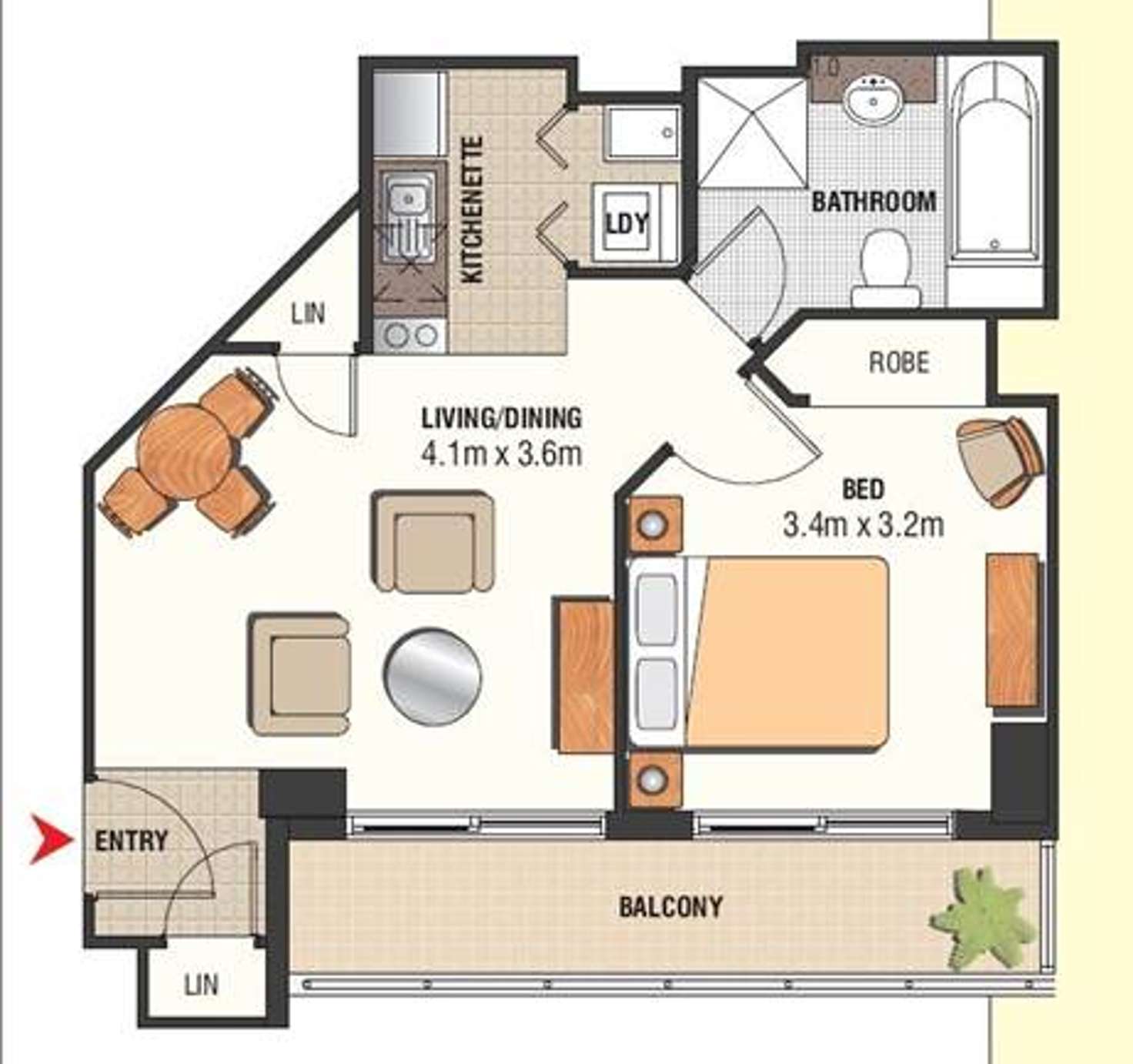 Floorplan of Homely apartment listing, 158/298 - 304 Sussex Street, Sydney NSW 2000