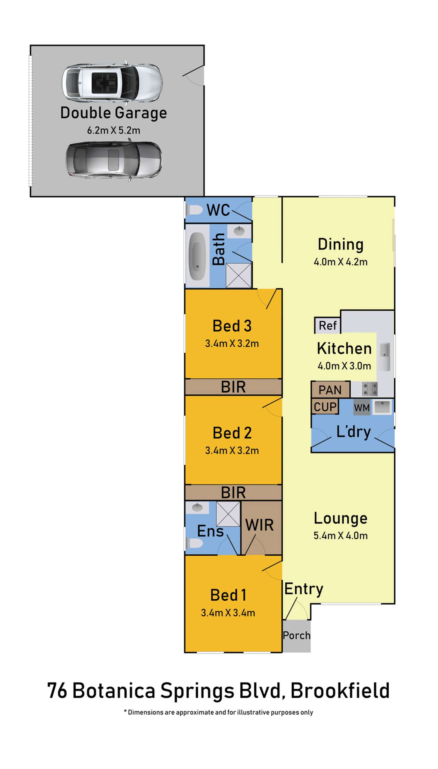 Floorplan of Homely house listing, 76 Botanica Springs Boulevard, Brookfield VIC 3338