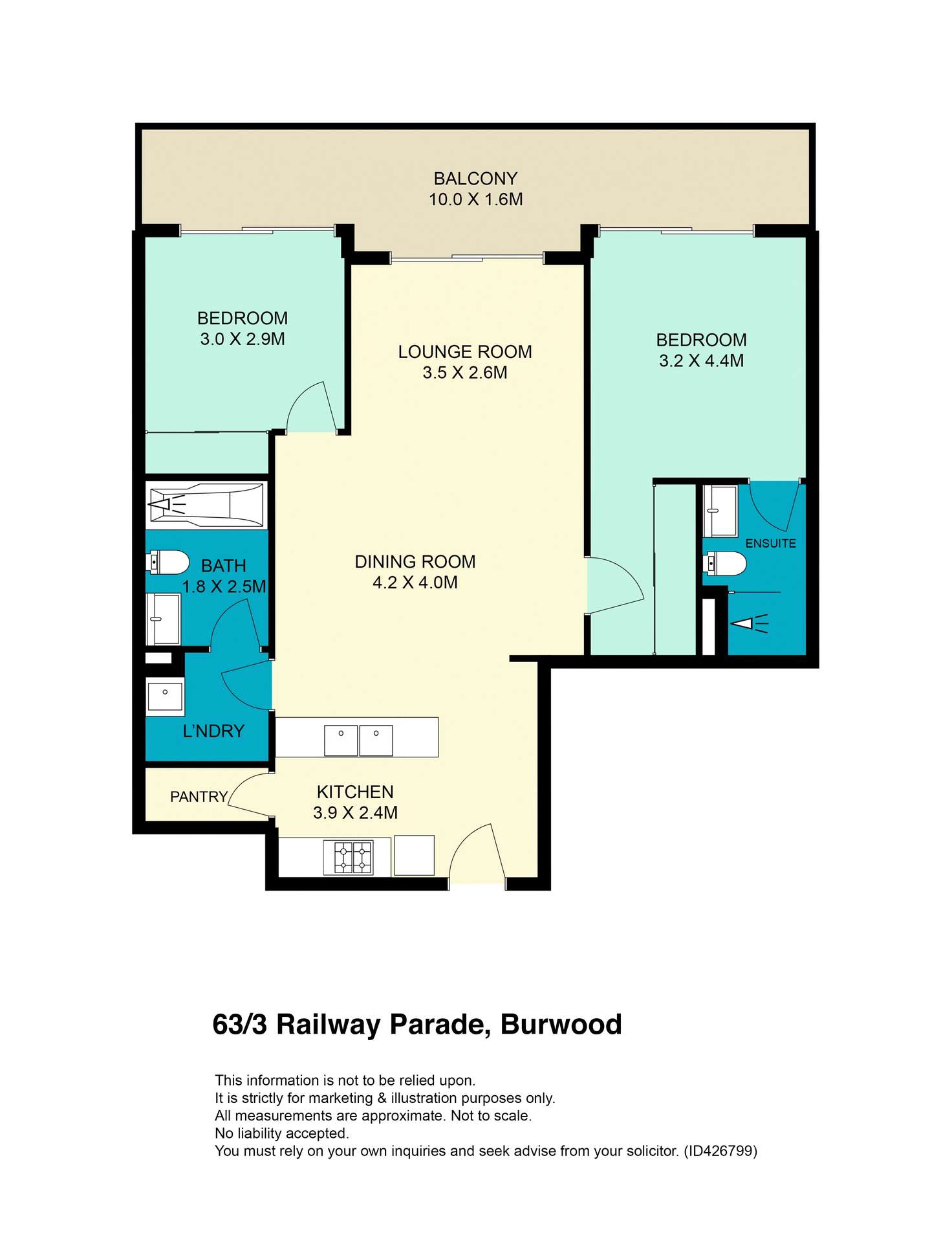 Floorplan of Homely apartment listing, 63/3 Railway Parade, Burwood NSW 2134