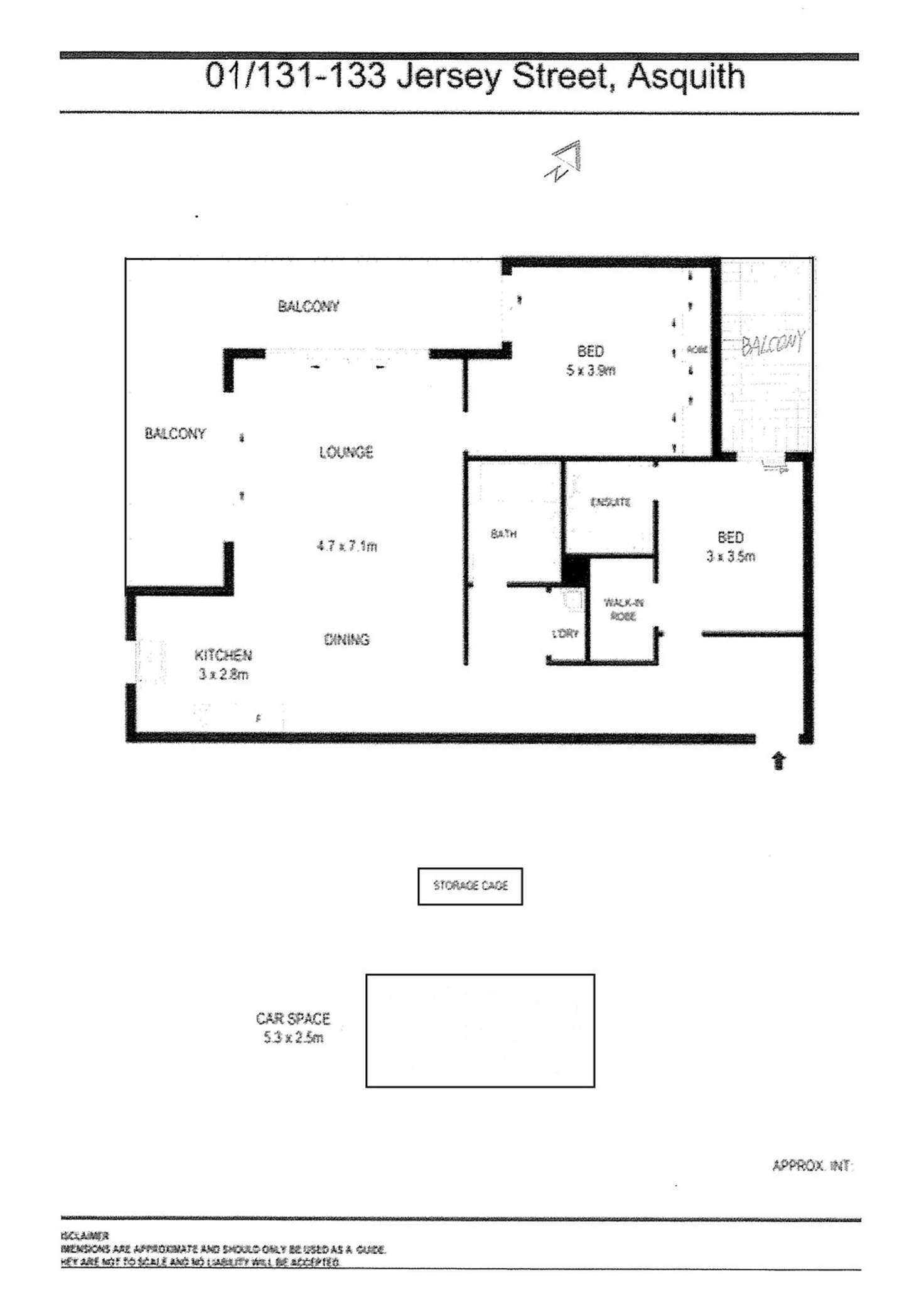 Floorplan of Homely apartment listing, 1/131-133 Jersey Street North, Asquith NSW 2077
