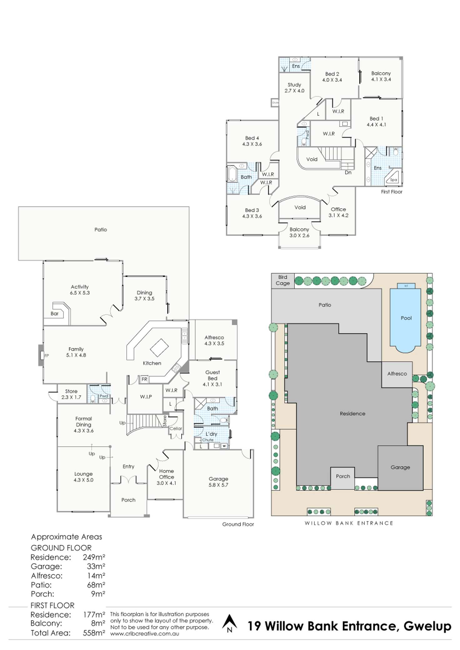 Floorplan of Homely house listing, 19 Willow Bank Entrance, Gwelup WA 6018