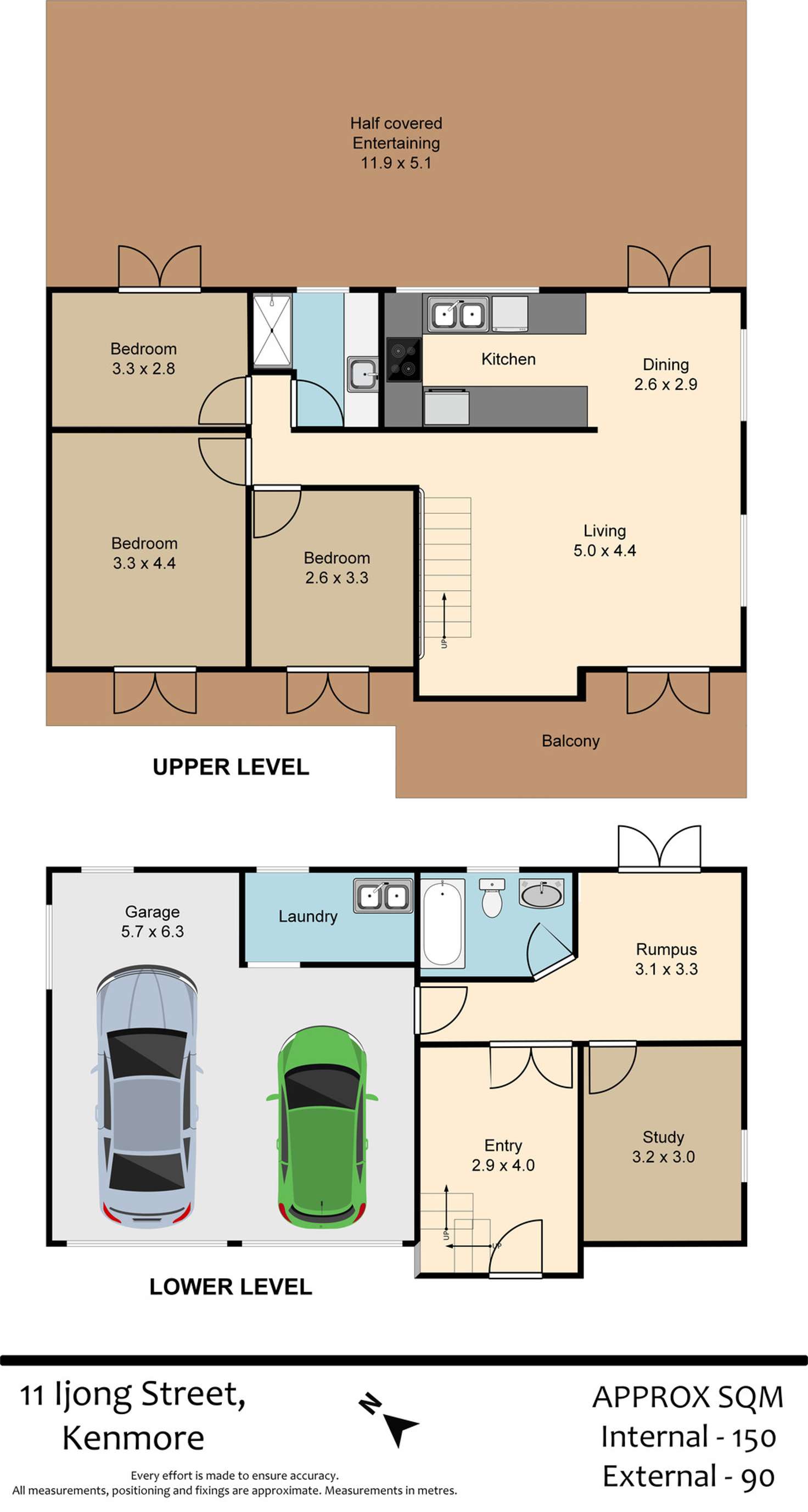 Floorplan of Homely house listing, 11 Ijong Street, Kenmore QLD 4069