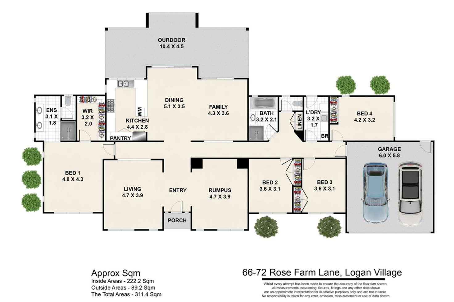 Floorplan of Homely house listing, 66-72 Rose Farm Lane, Logan Village QLD 4207