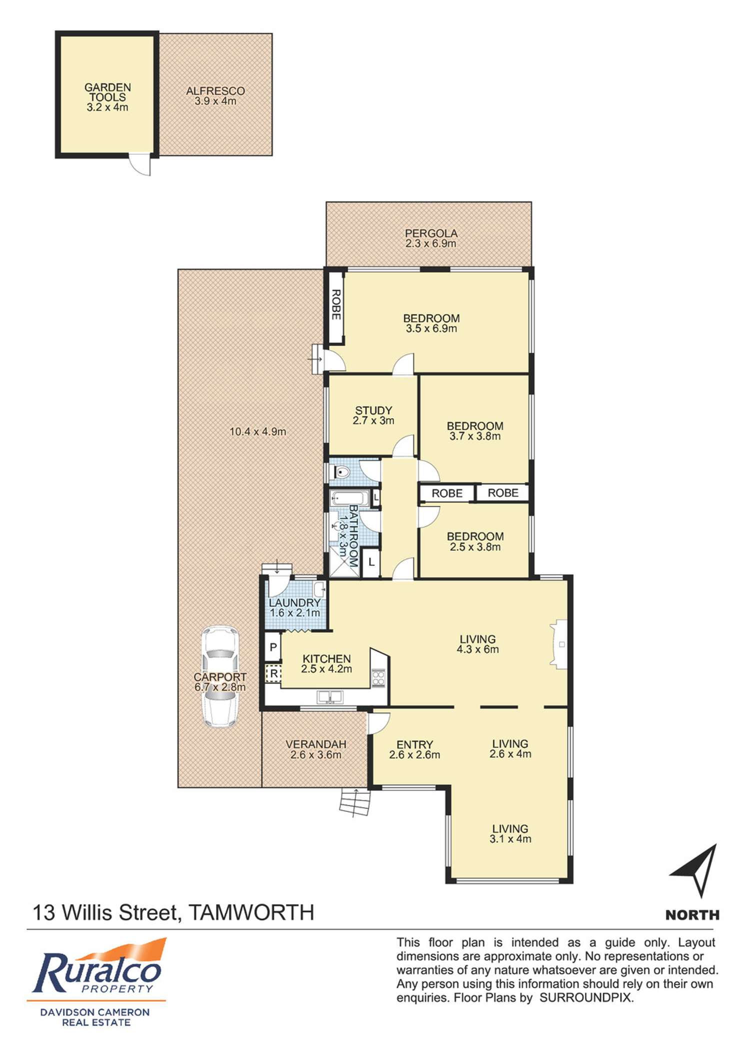 Floorplan of Homely house listing, 13 Willis Street, Tamworth NSW 2340