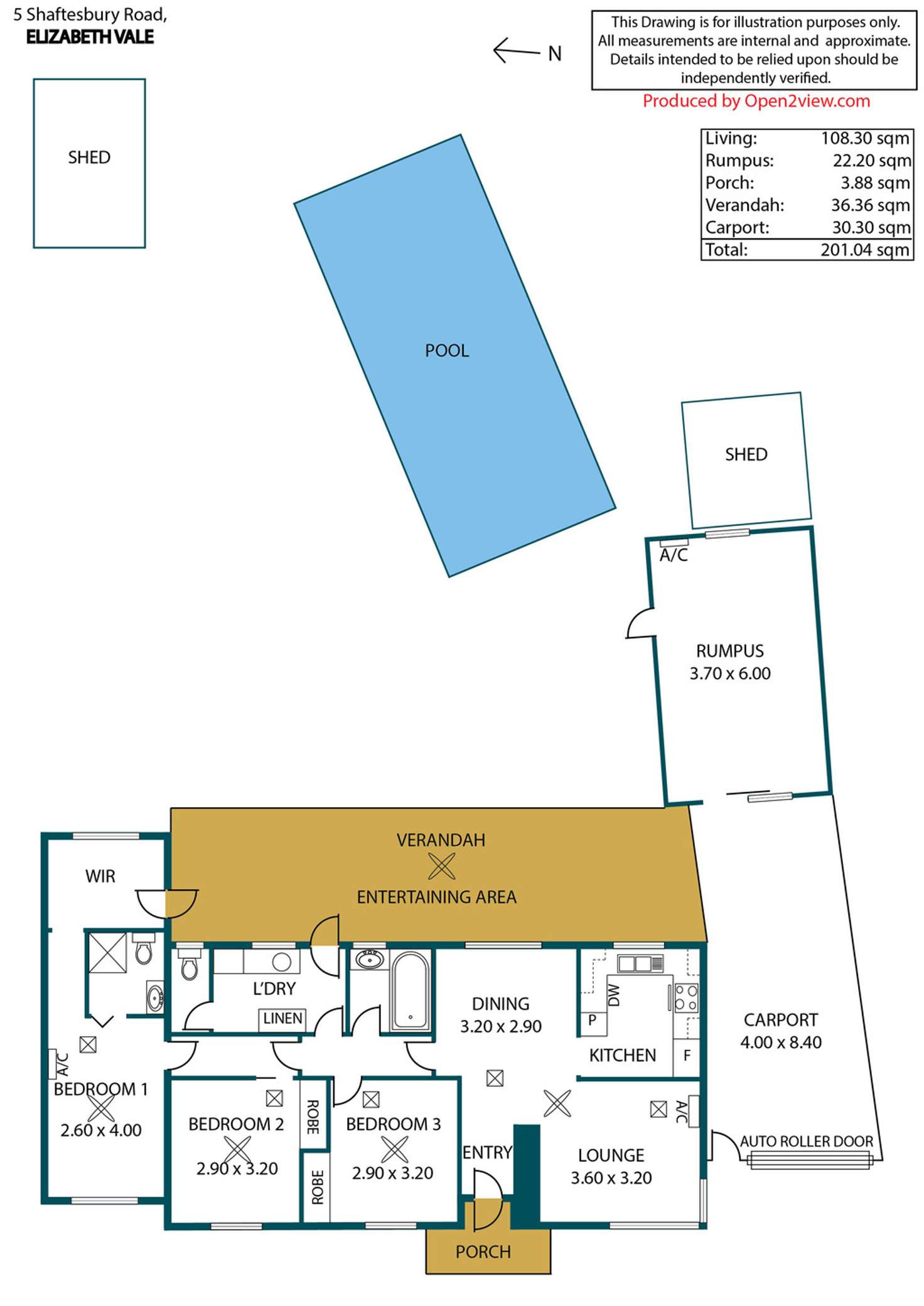 Floorplan of Homely house listing, 5 Shaftesbury Road, Elizabeth Vale SA 5112