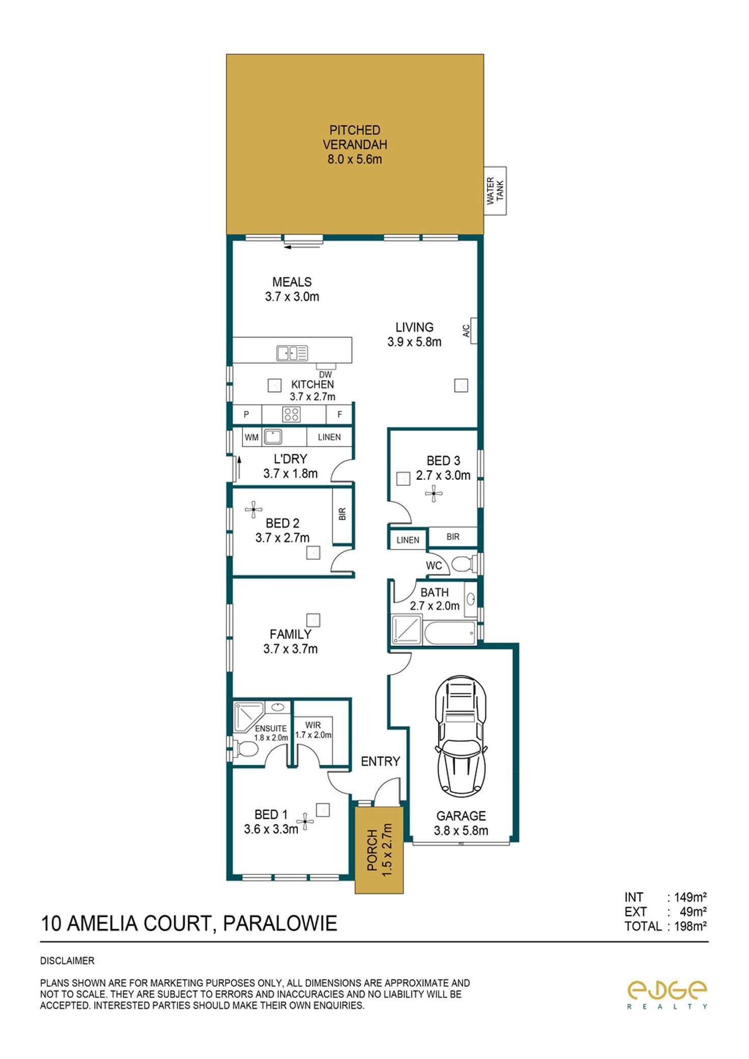 Floorplan of Homely house listing, 10 Amelia Court, Paralowie SA 5108