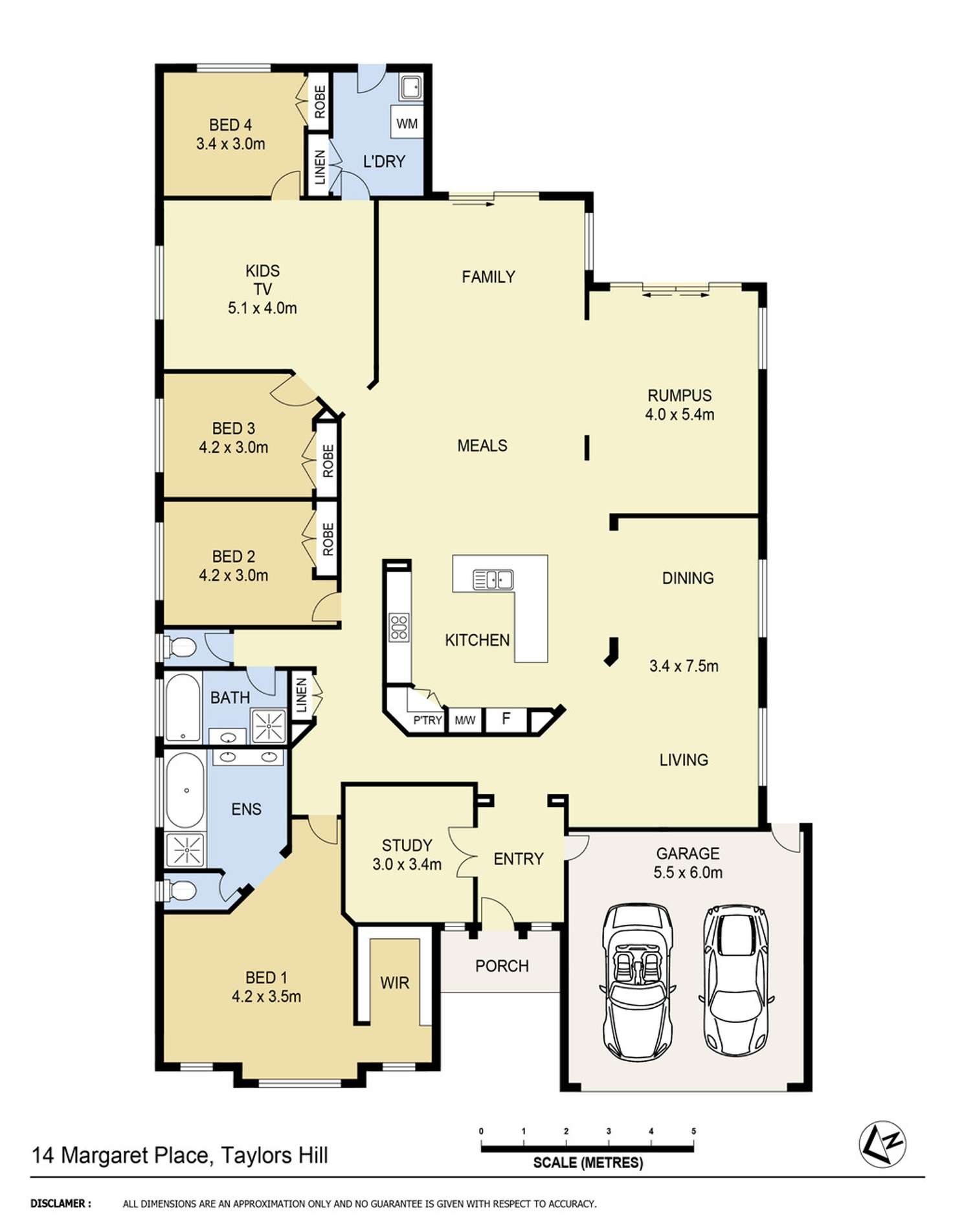 Floorplan of Homely house listing, 14 Margaret Place, Taylors Hill VIC 3037