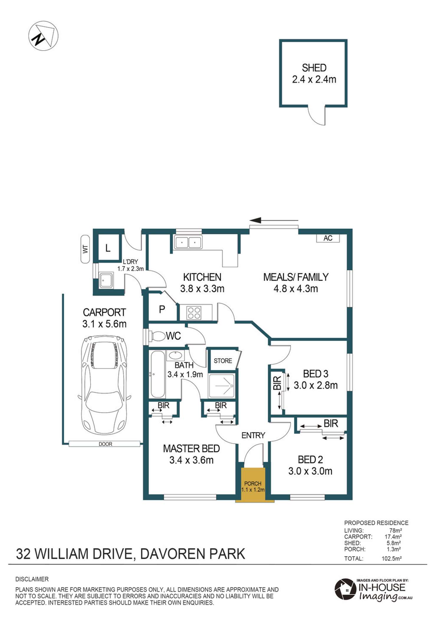 Floorplan of Homely house listing, 32 William Drive, Davoren Park SA 5113