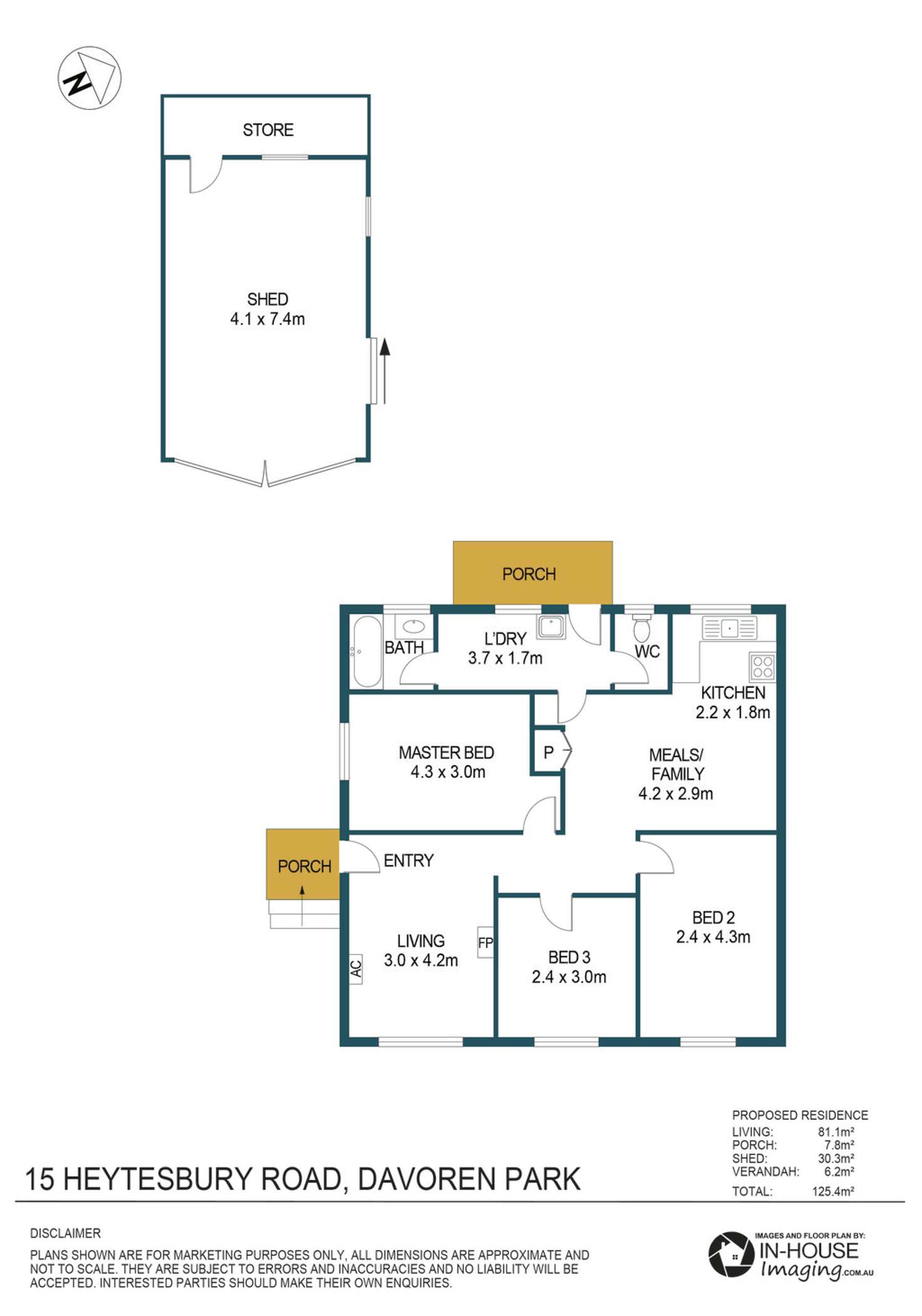 Floorplan of Homely house listing, 15 Heytesbury Road, Davoren Park SA 5113