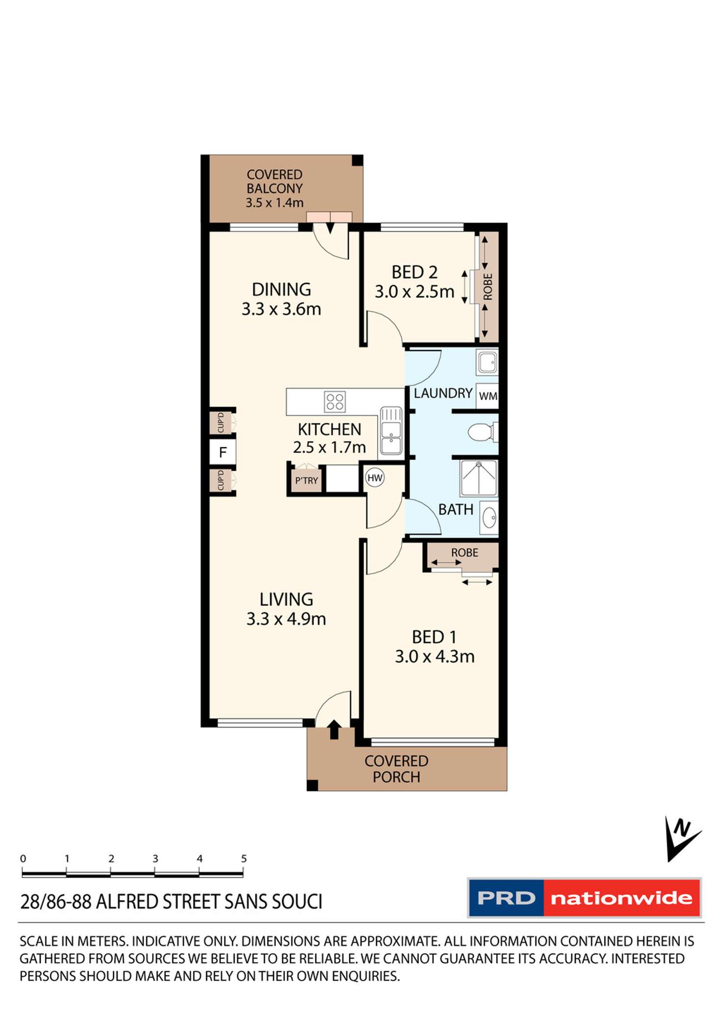 Floorplan of Homely unit listing, 28/86-88 Alfred Street, Sans Souci NSW 2219