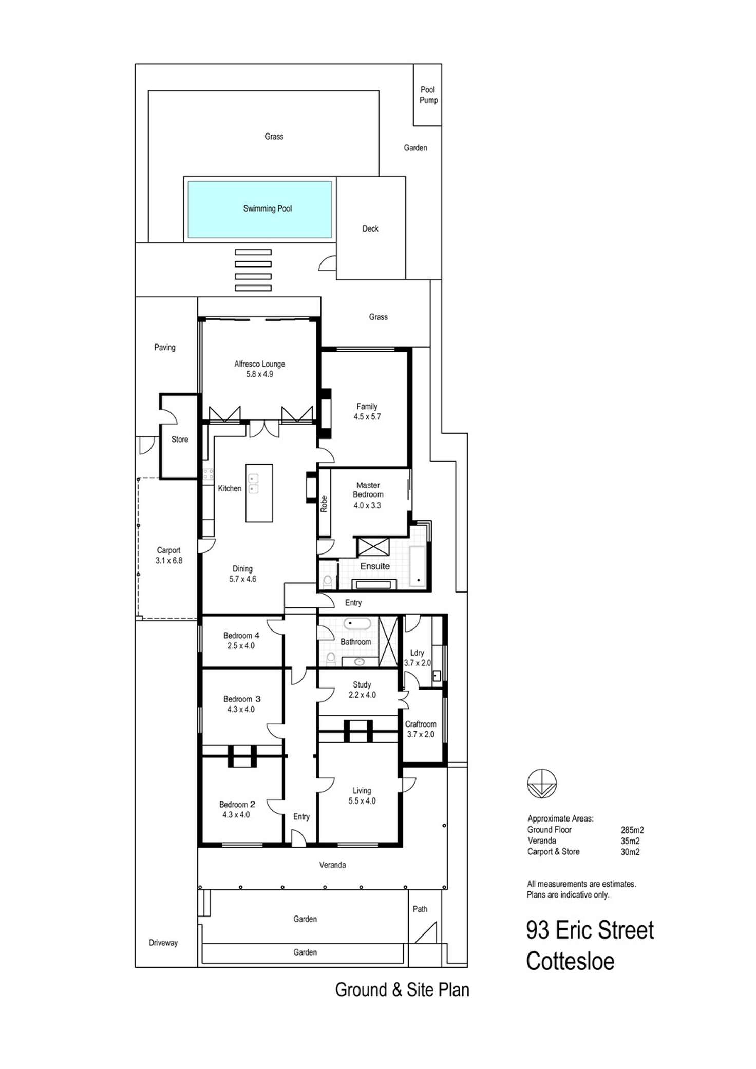 Floorplan of Homely house listing, 93 Eric Street, Cottesloe WA 6011