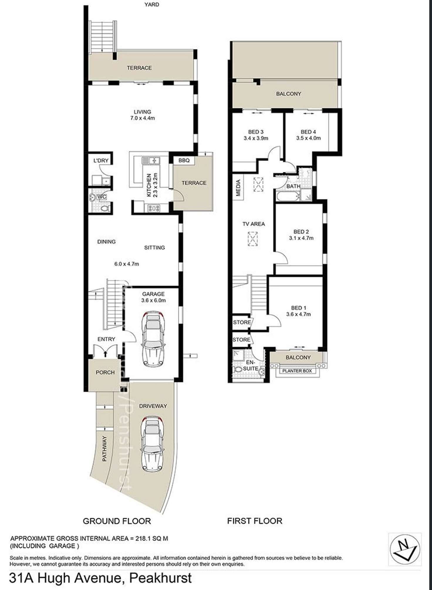 Floorplan of Homely semiDetached listing, 31A Hugh Avenue, Peakhurst NSW 2210