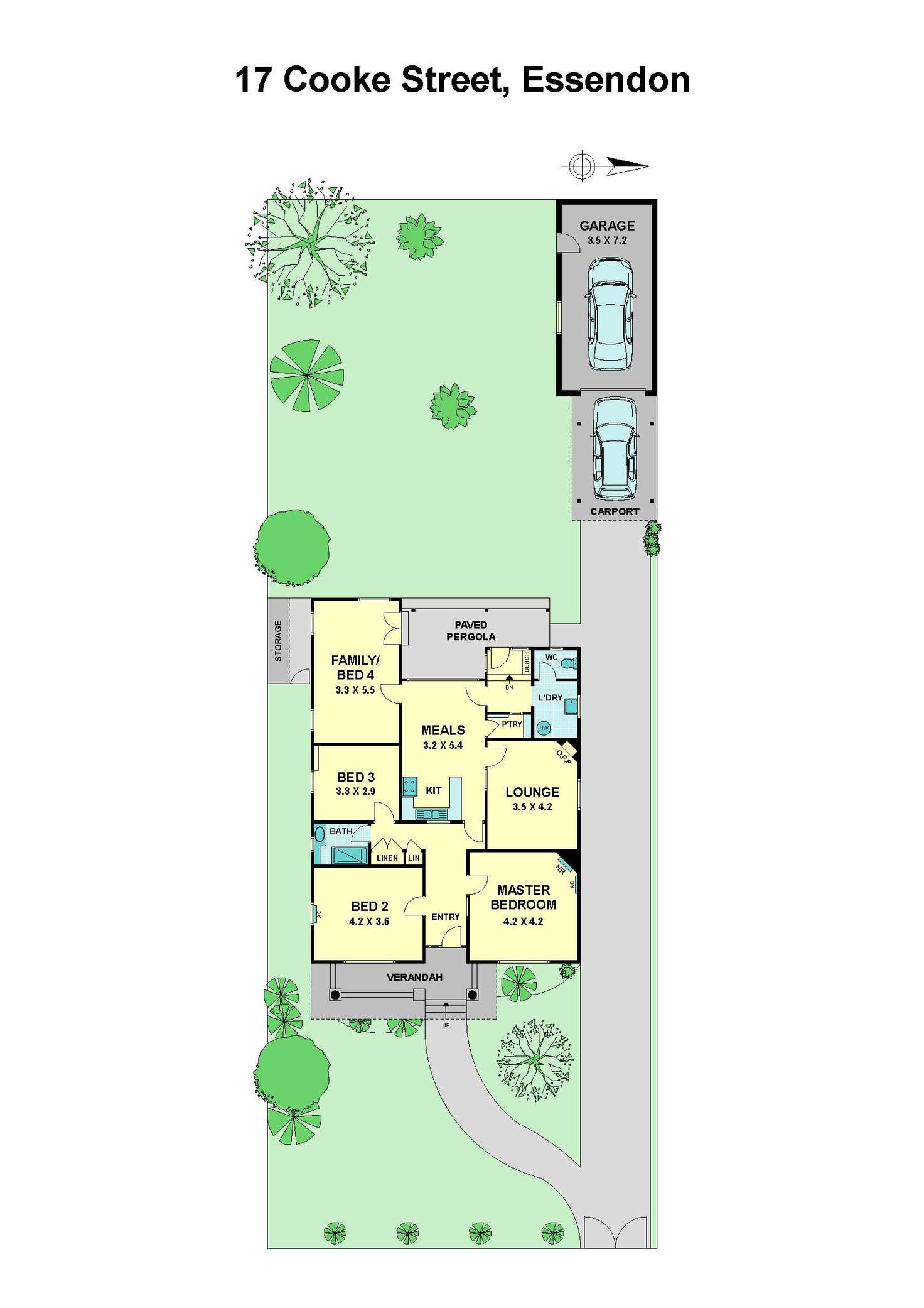 Floorplan of Homely house listing, 17 Cooke Street, Essendon VIC 3040