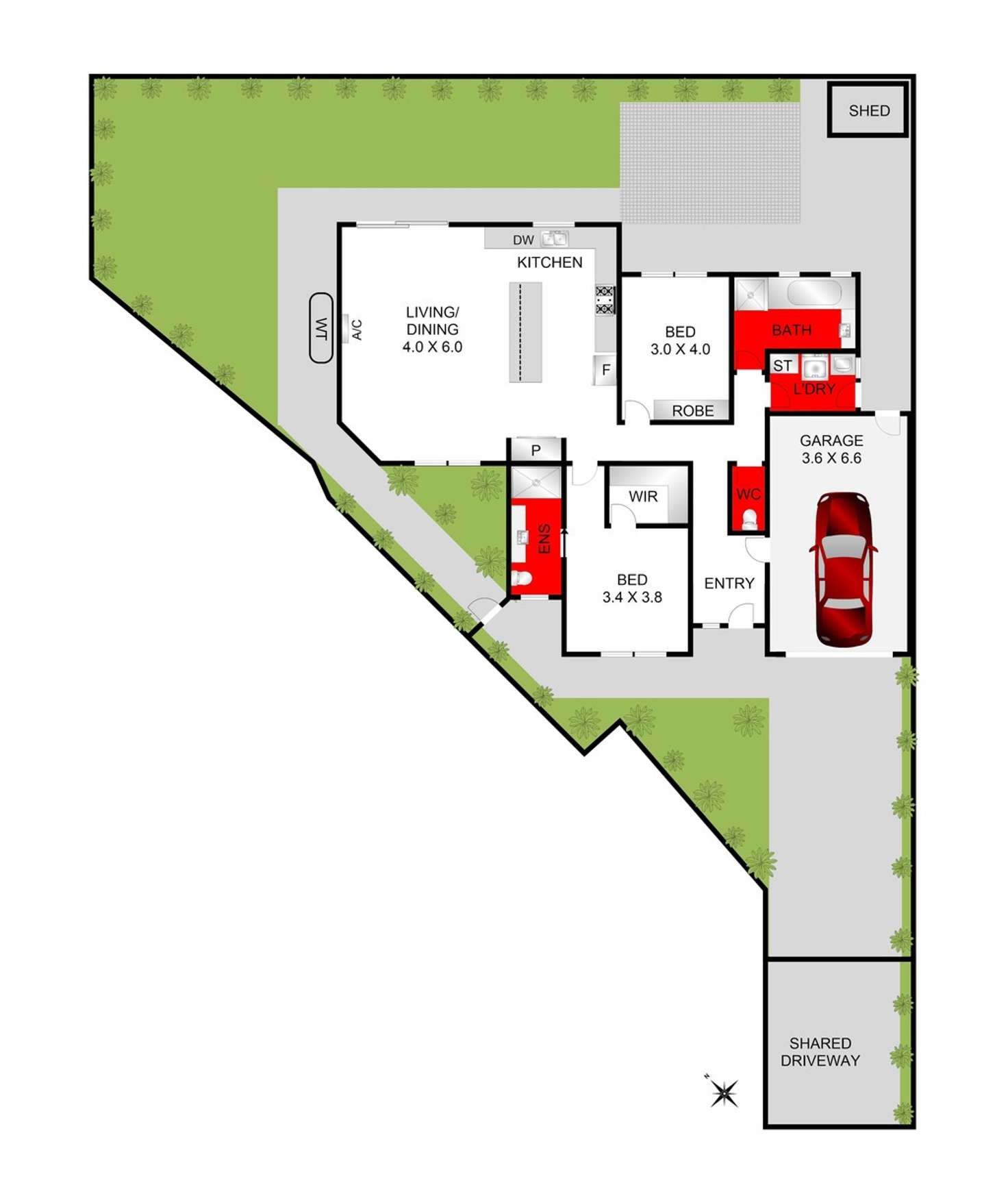 Floorplan of Homely townhouse listing, 2/7 Thrums Court, Hamlyn Heights VIC 3215