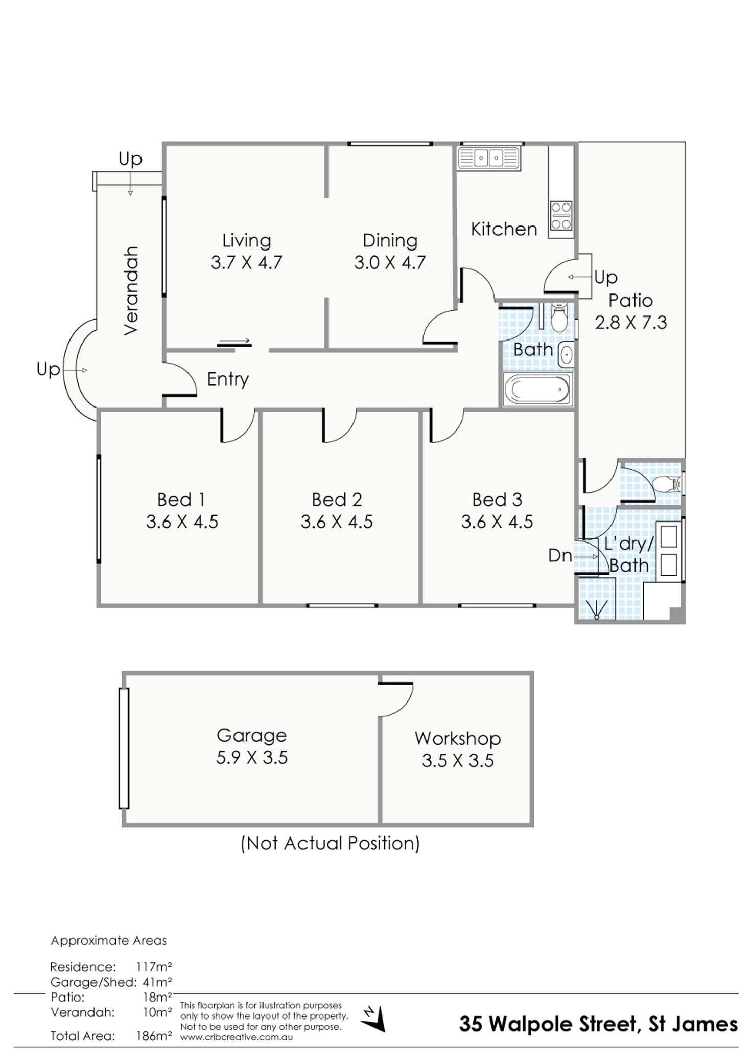 Floorplan of Homely house listing, 35 Walpole Street, St James WA 6102