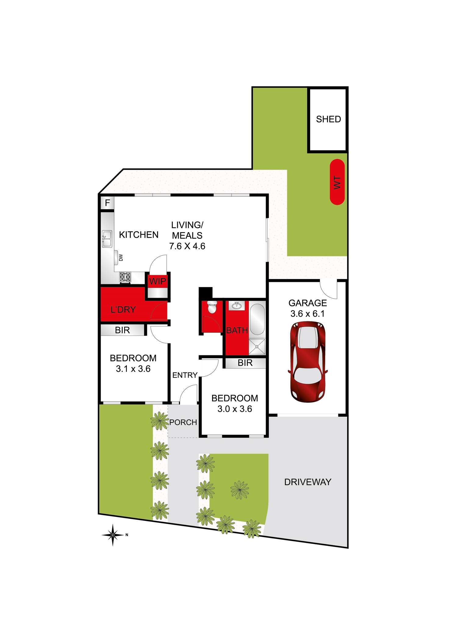 Floorplan of Homely townhouse listing, 15B Camellia Cres, Norlane VIC 3214