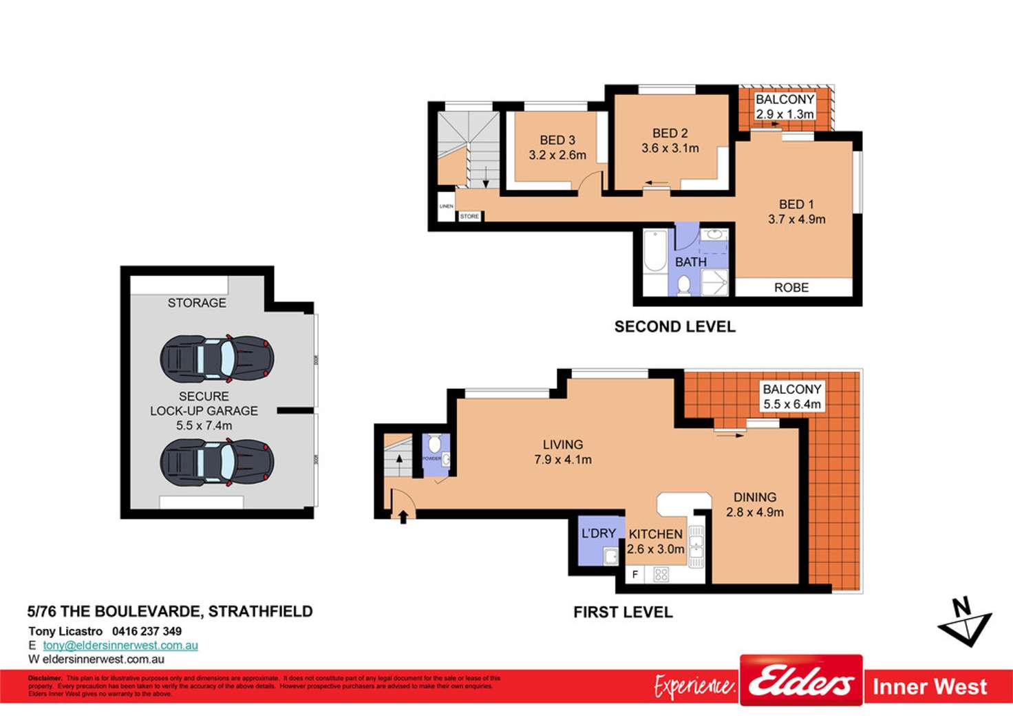 Floorplan of Homely unit listing, 5/76 The Boulevarde, Strathfield NSW 2135