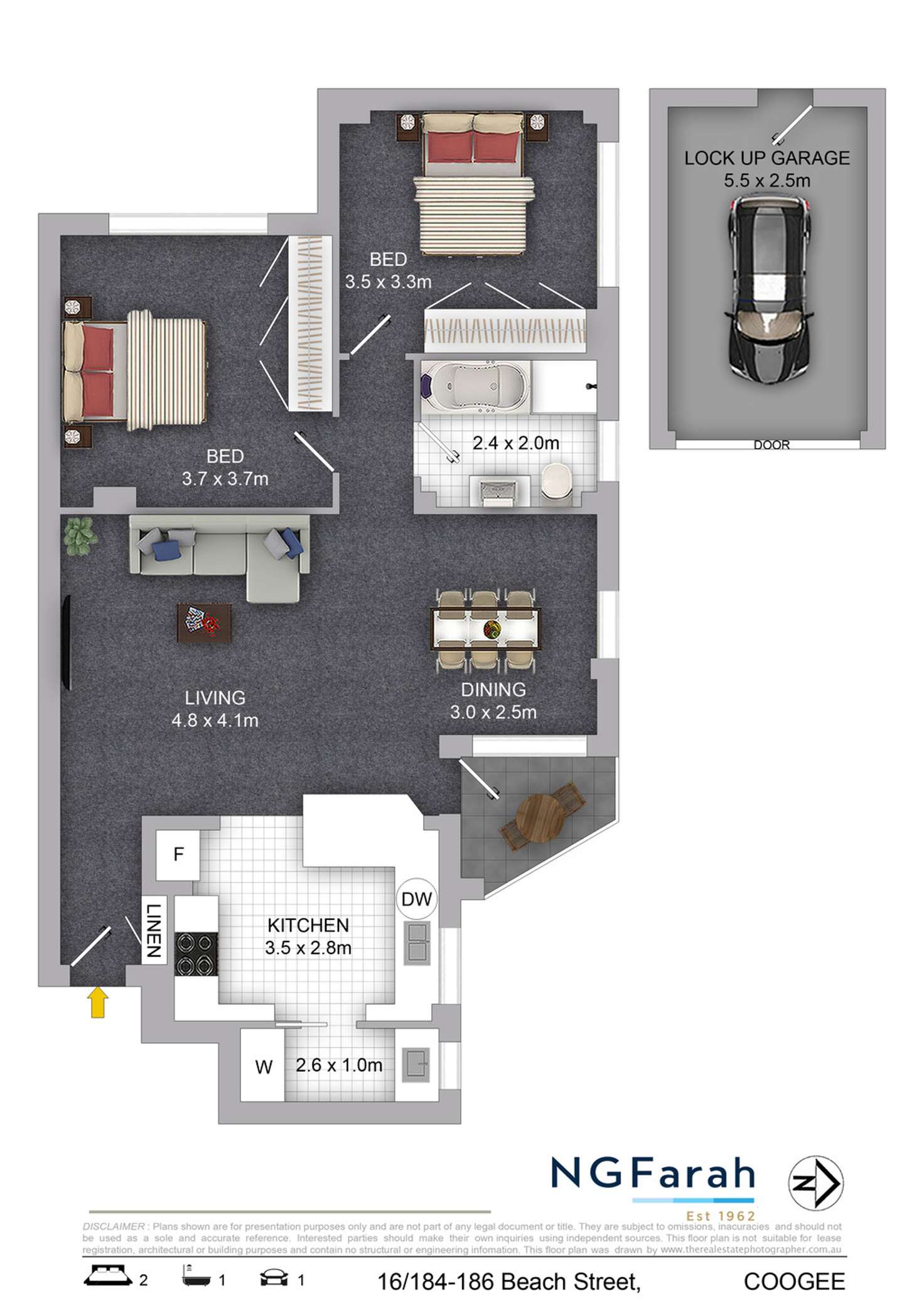 Floorplan of Homely apartment listing, 16/184-186 Beach Street, Coogee NSW 2034