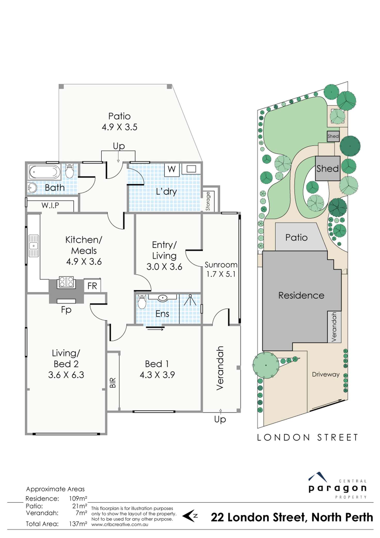 Floorplan of Homely house listing, 22 London Street, North Perth WA 6006