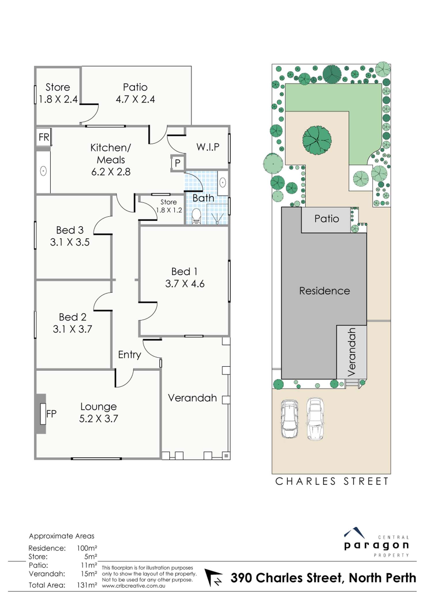 Floorplan of Homely house listing, 390 Charles Street, North Perth WA 6006