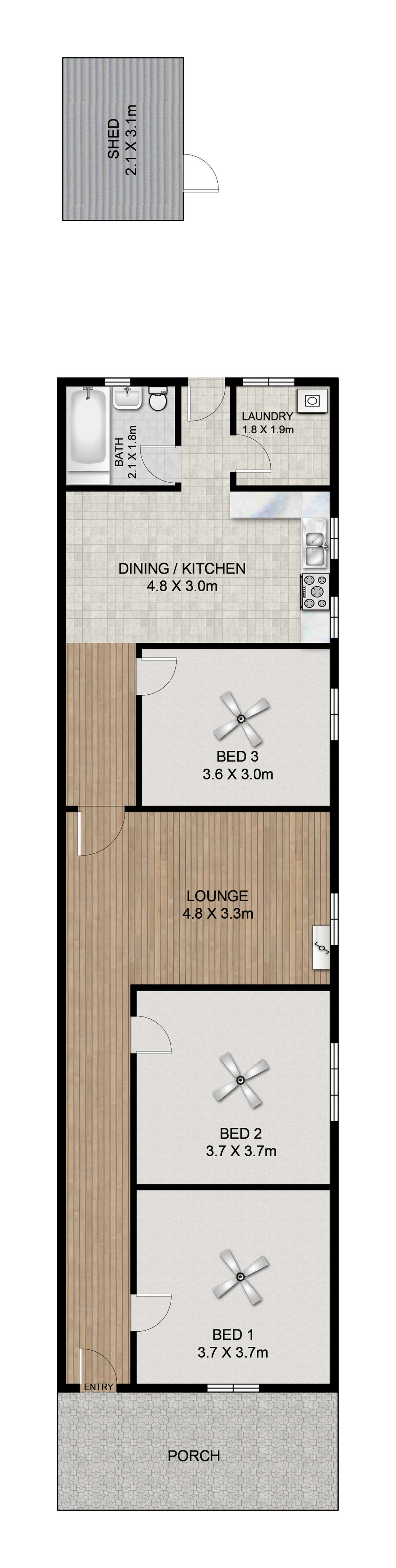 Floorplan of Homely house listing, 13a Norma Street, Mile End SA 5031