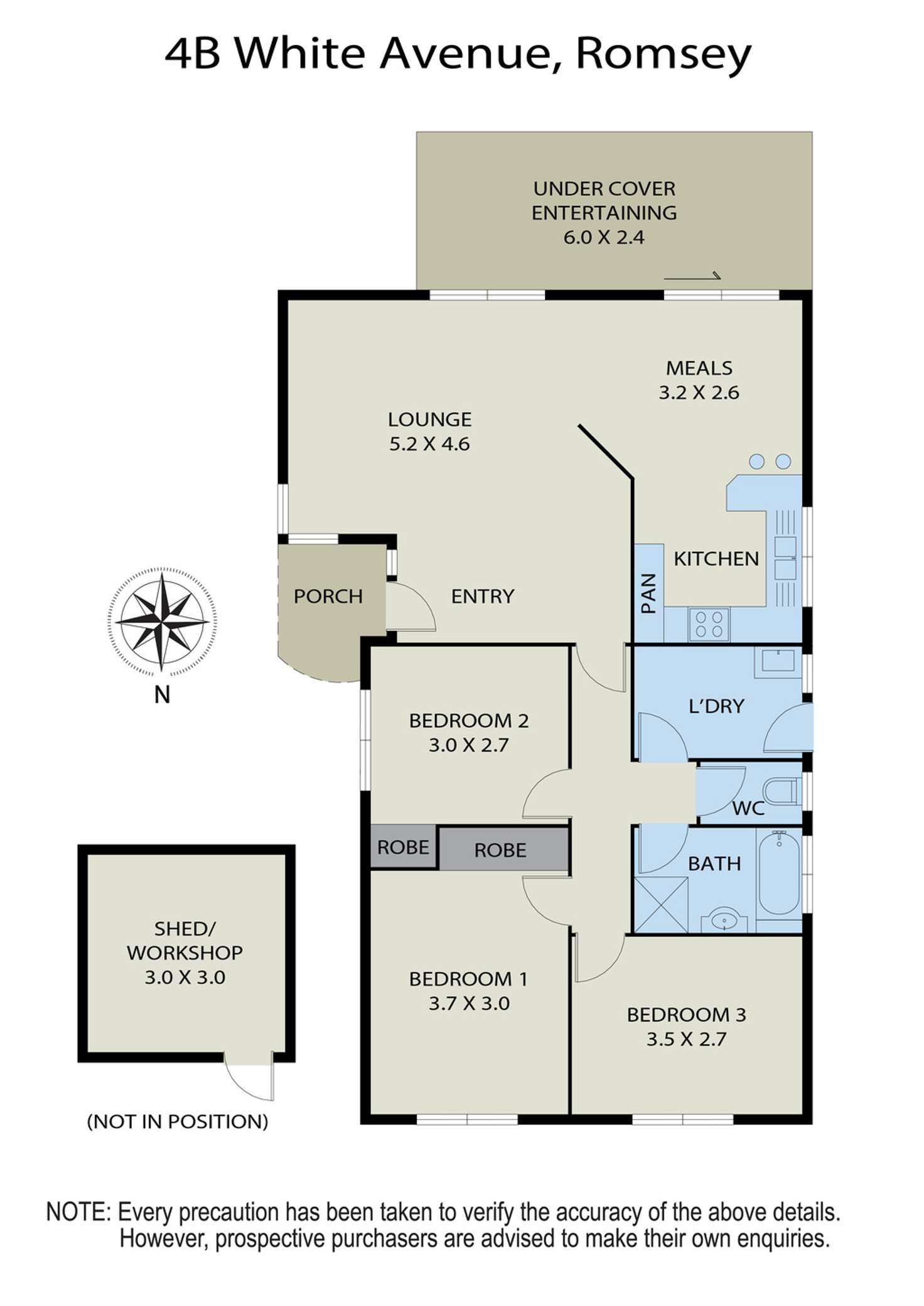 Floorplan of Homely house listing, 4B White Avenue, Romsey VIC 3434