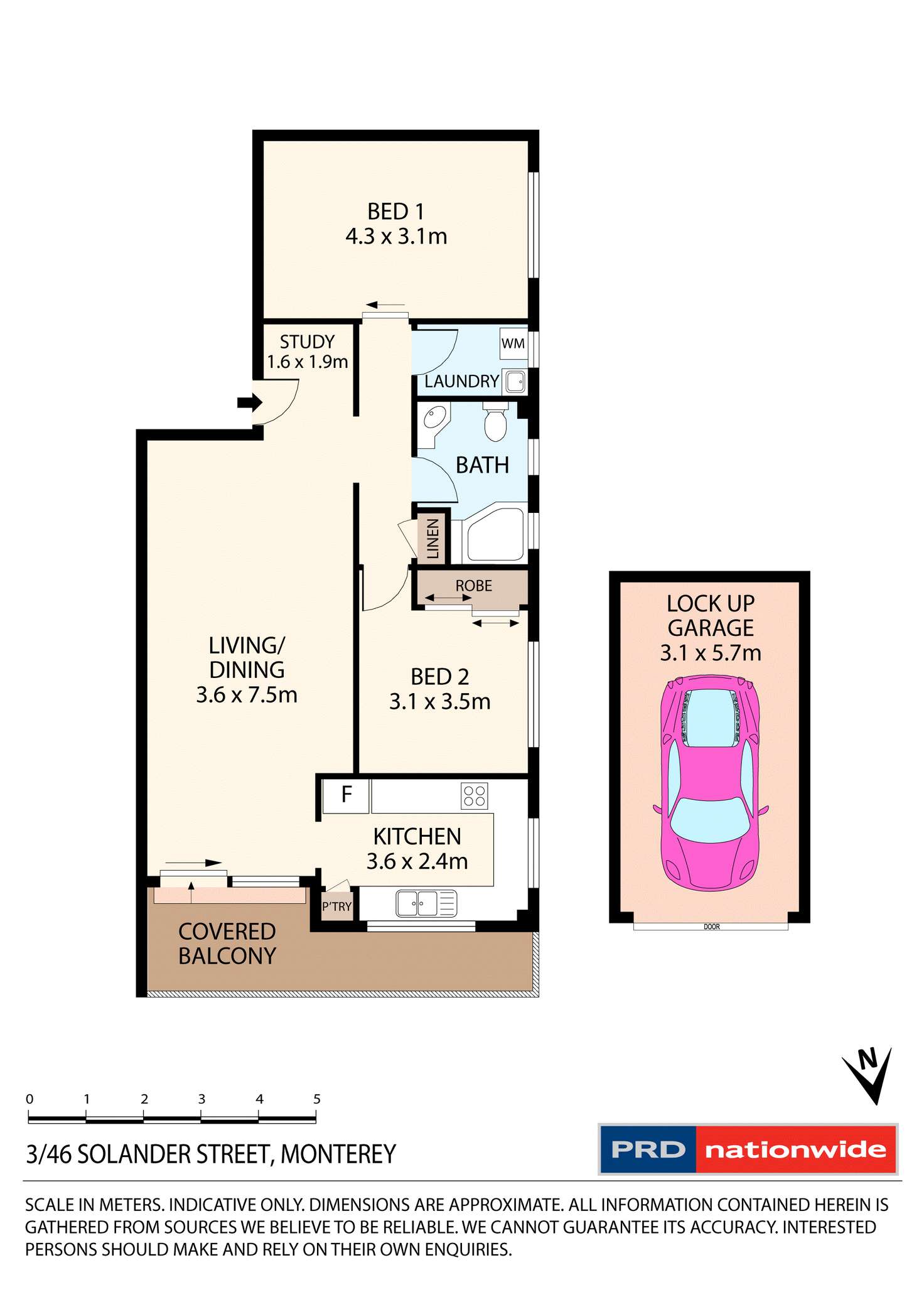Floorplan of Homely unit listing, 3/46-48 Solander Street, Monterey NSW 2217