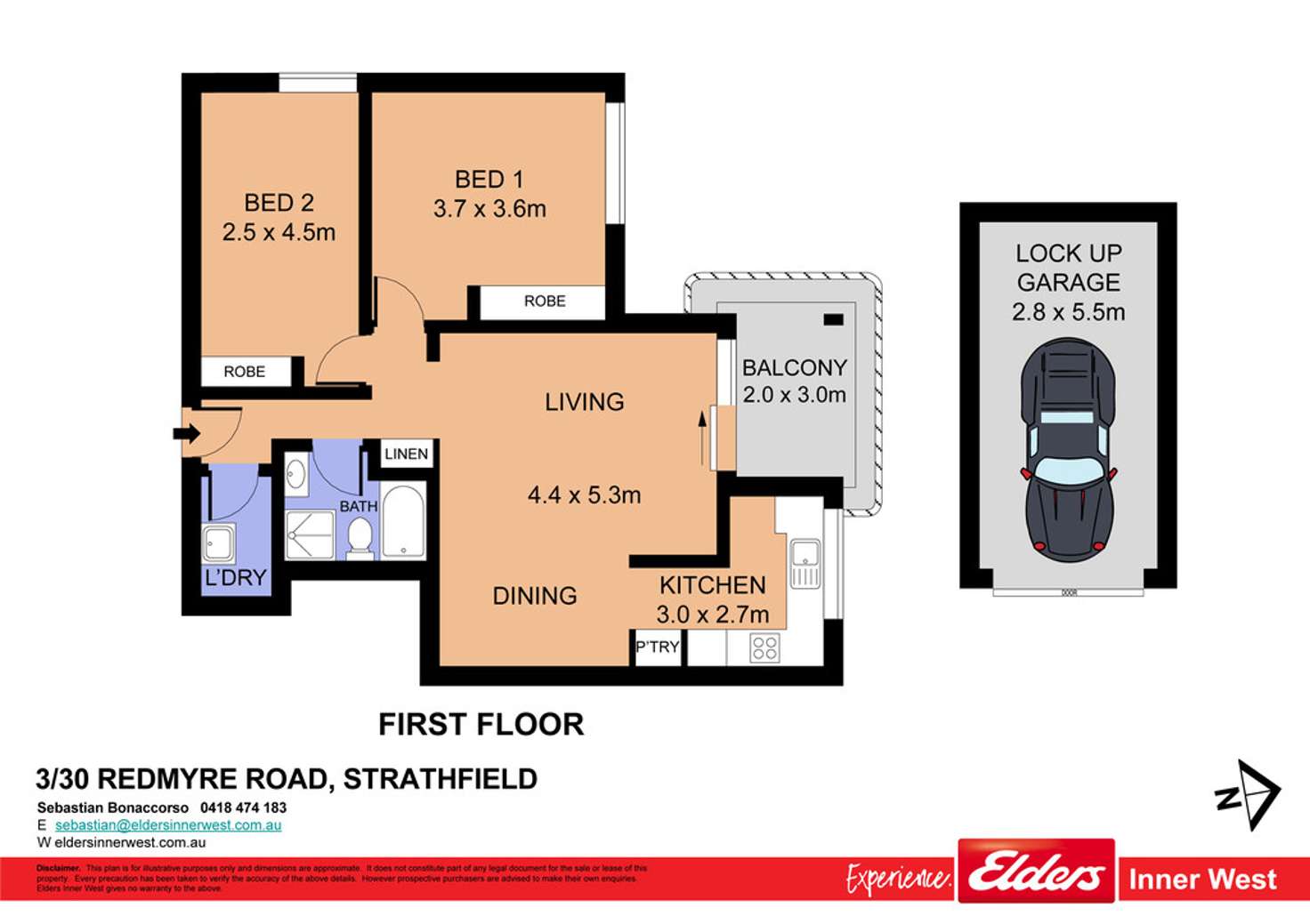 Floorplan of Homely unit listing, 3/30-32 Redmyre Road, Strathfield NSW 2135